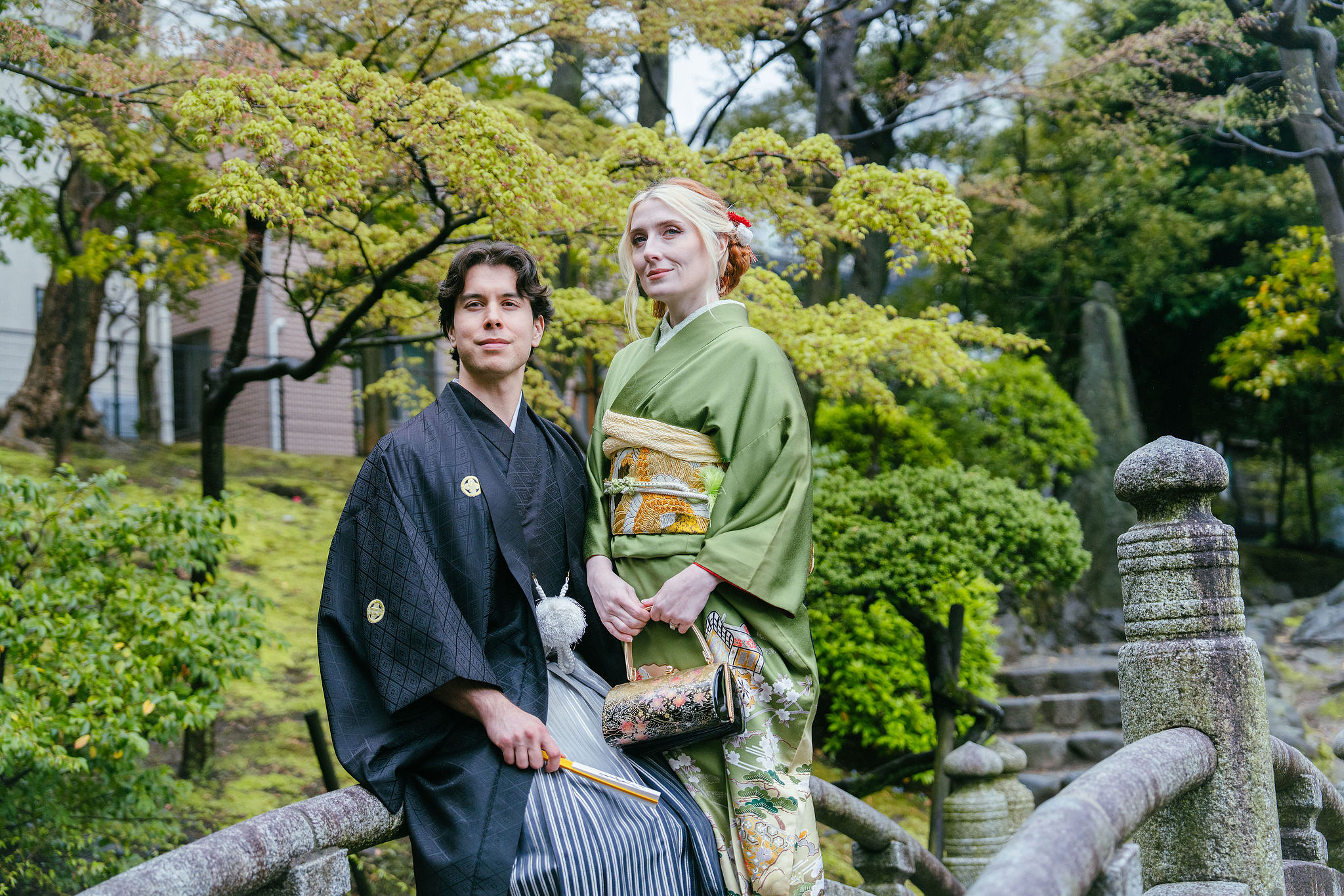 Tokyo & Mt. Fuji Pre-Wedding Photoshoot | Tokyo Garden Shrine, Lake Kawaguchiko & Shinjuku Street at Tokyo Garden Shrine pre-wedding photo