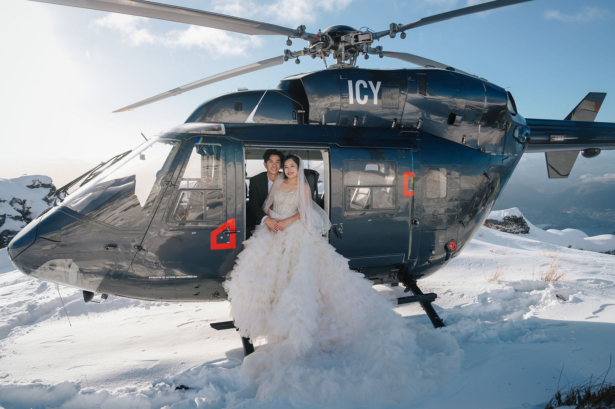 New Zealand Pre-Wedding Photoshoot | Lake Wakatipu & Cecil Peak, Glacier & Mount Cook National Park at Lake Wakatipu & Cecil Peak pre-wedding photo