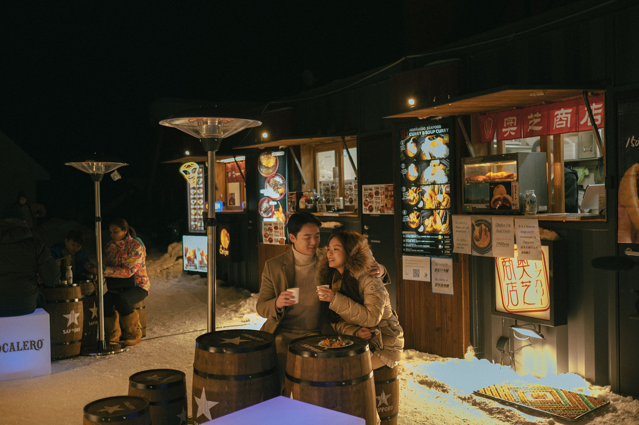 Hokkaido Pre-Wedding Photoshoot | Birch Forest, Rusutsu Resort & Hirafu Village at Hirafu Village pre-wedding photo