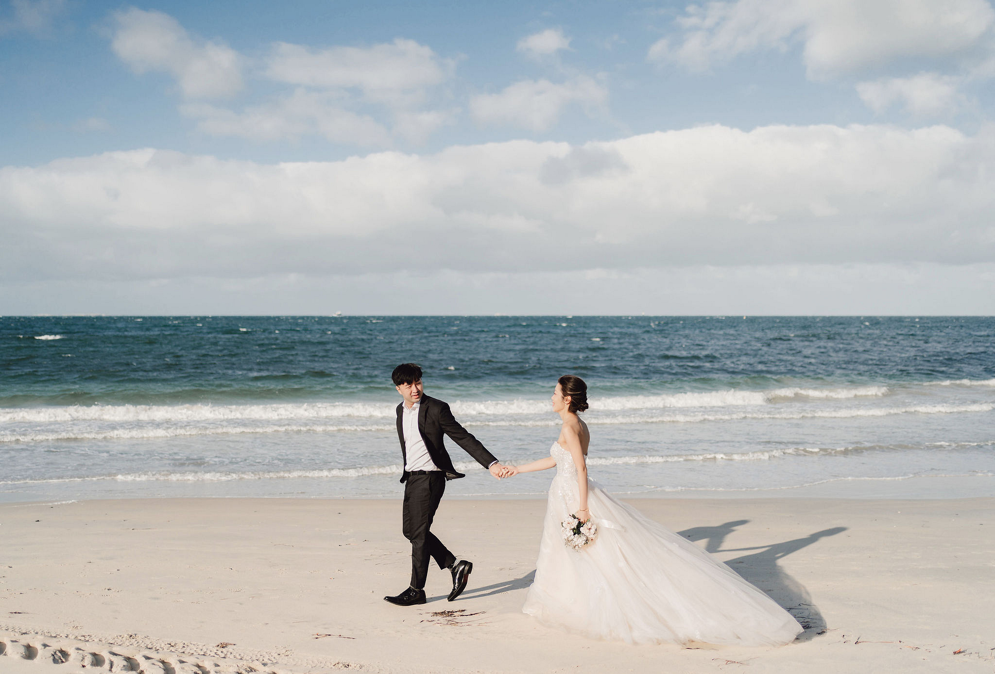 Perth Pre-Wedding Photoshoot | Fremantle, Lancelin, UWA & Coogee Beach at Coogee Beach pre-wedding photo