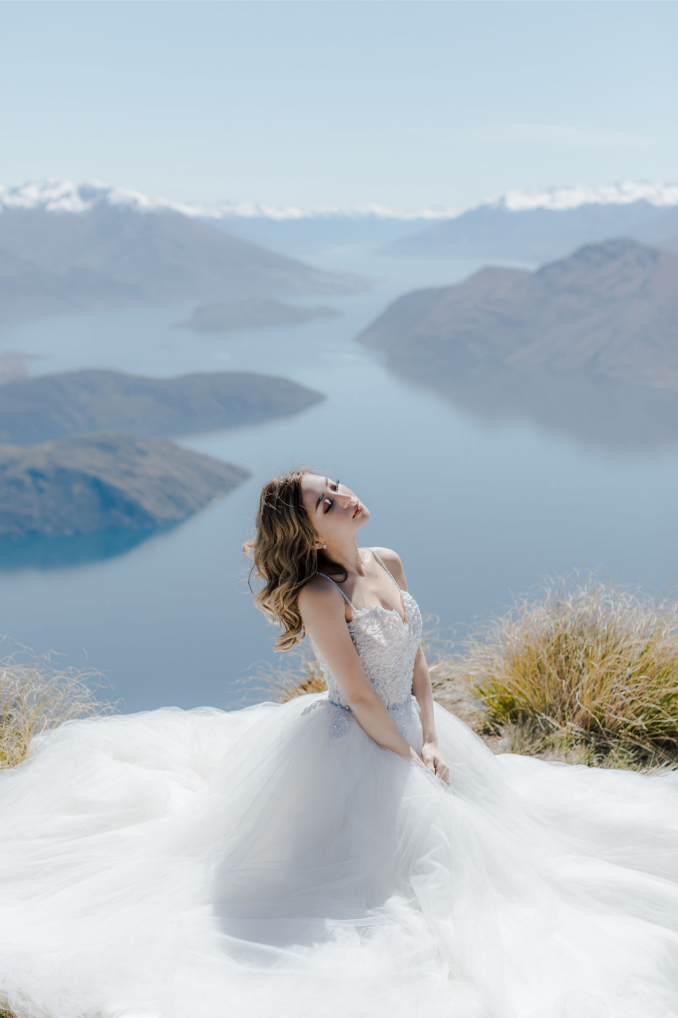 Kryz Uy And Slater Pre Wedding Photoshoot At Roy's Peak, Alpaca Farm And Arrowtown at Coromandel Peak pre-wedding photo