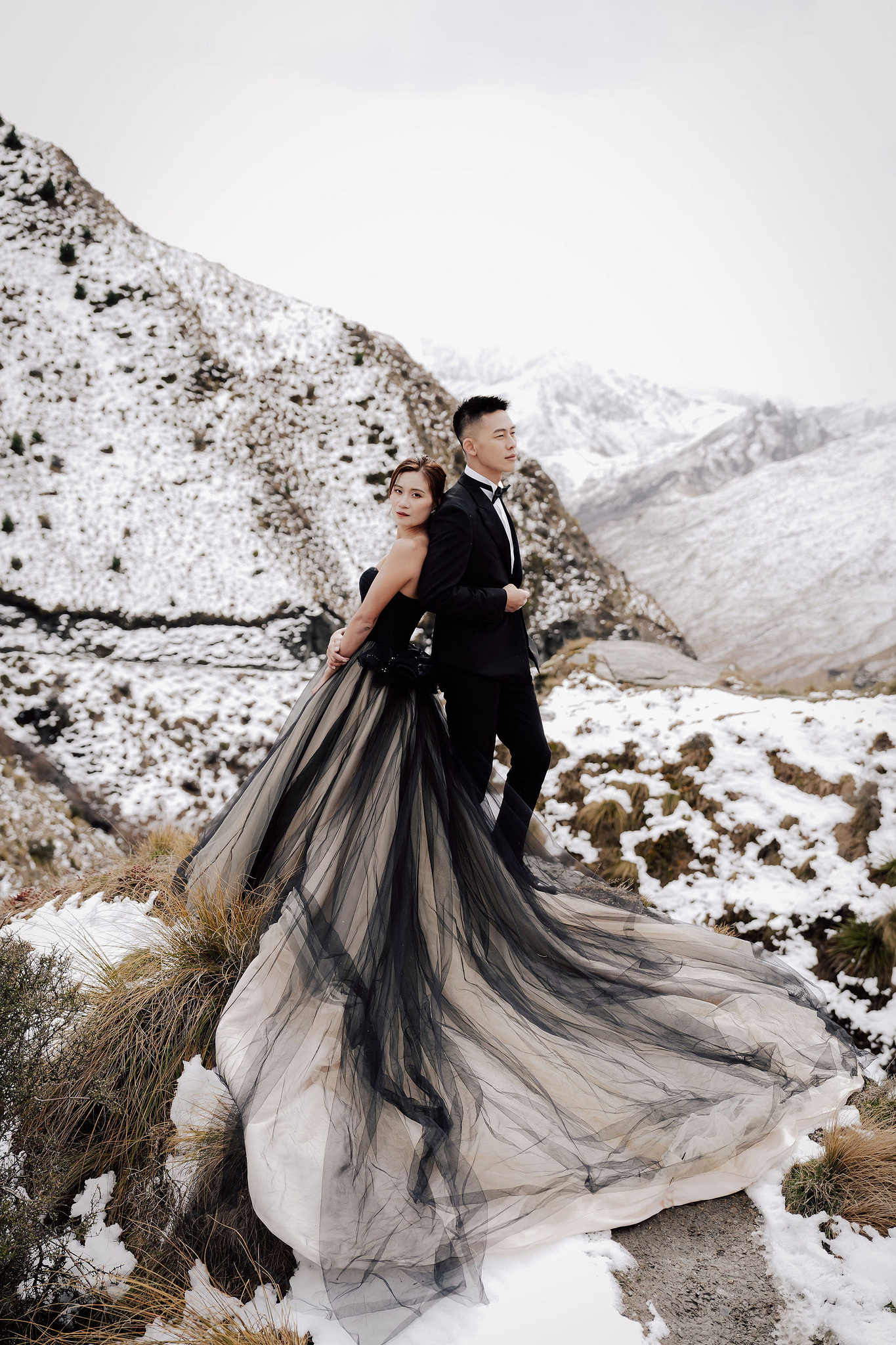New Zealand Pre-Wedding Photoshoot | Queenstown, Lake Wakatipu, Skippers Canyon & Arrowtown at Skippers Canyon pre-wedding photo