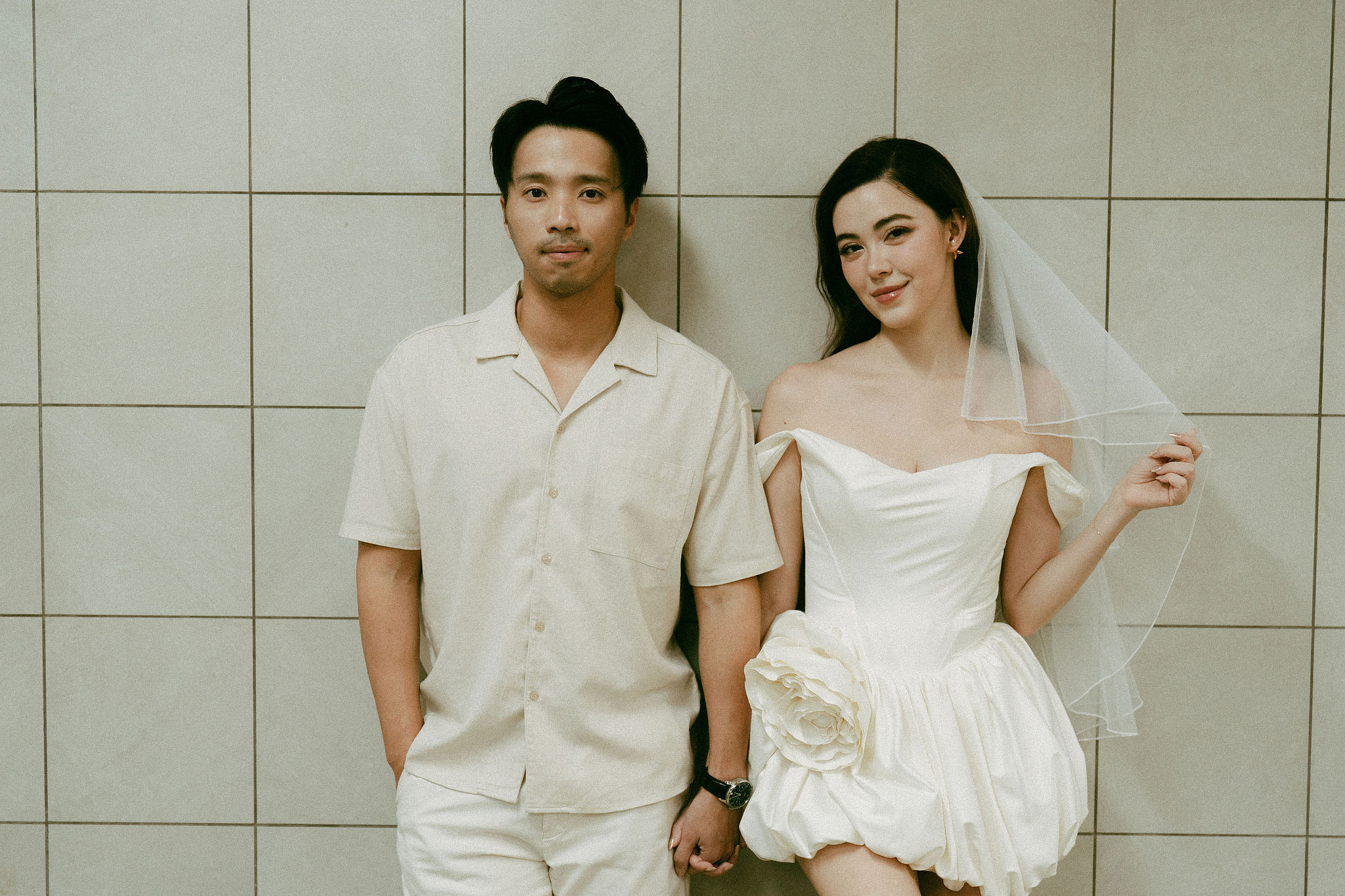 Ho Chi Minh Vietnam Pre-Wedding Photoshoot | European Film Studio, Market Streets & Saigon Bridge at Saigon Train Station pre-wedding photo