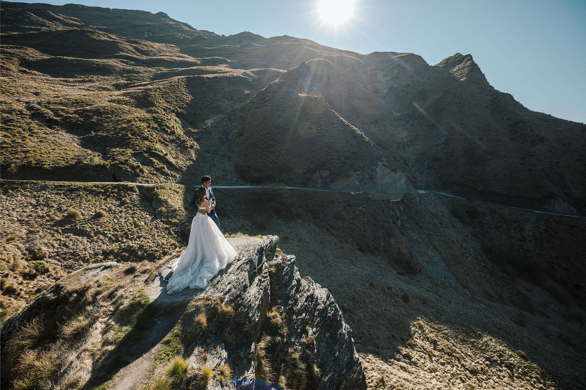 Kryz Uy And Slater Pre Wedding Photoshoot At Roy's Peak, Alpaca Farm And Arrowtown at Skippers Canyon pre-wedding photo
