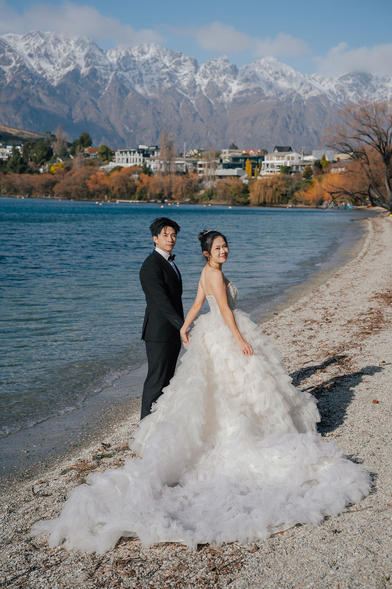 New Zealand Pre-Wedding Photoshoot | Lake Wakatipu & Cecil Peak, Glacier & Mount Cook National Park at Lake Wakatipu & Cecil Peak pre-wedding photo