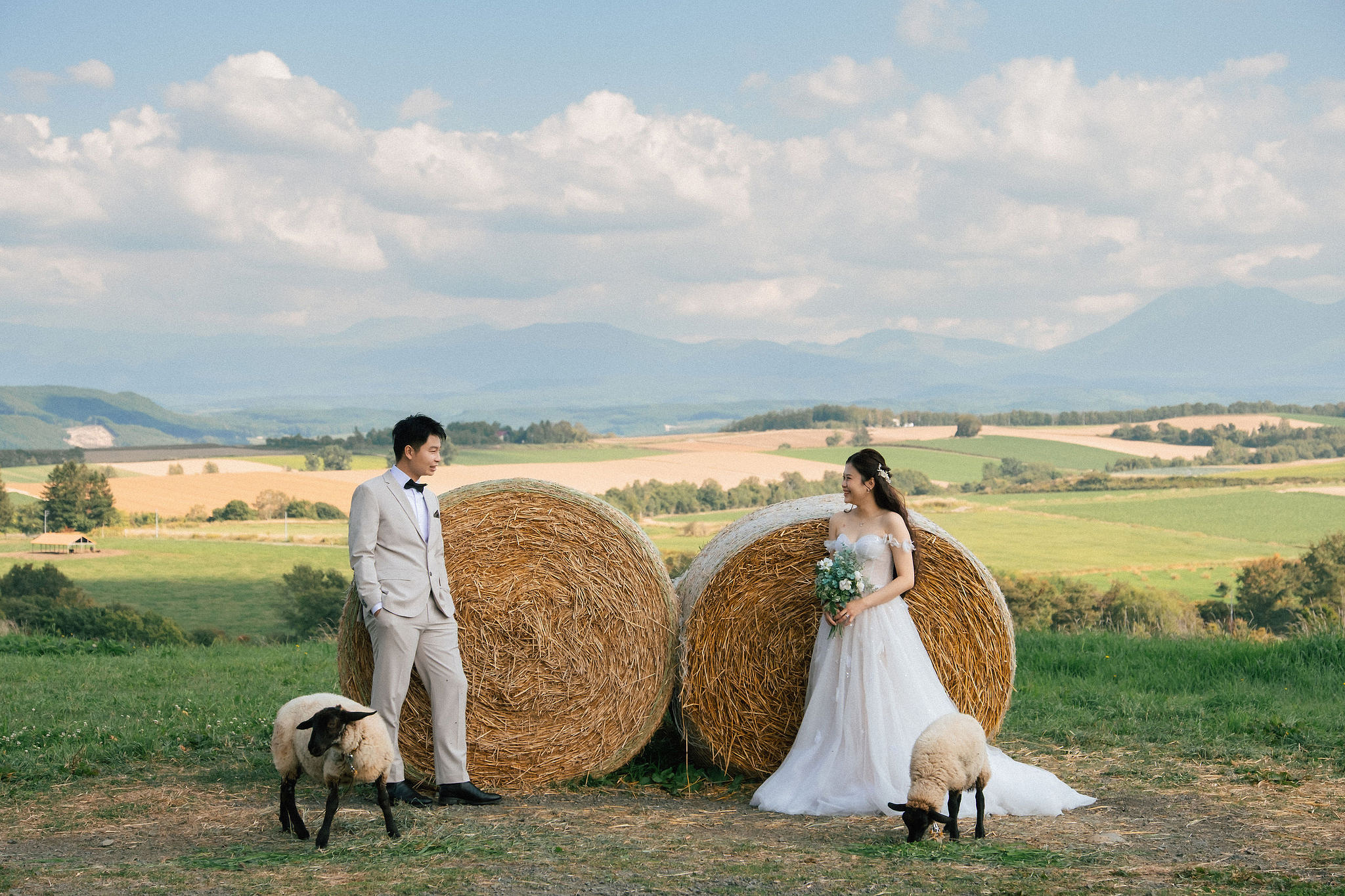 Furano, Hokkaido Pre-Wedding Photoshoot | Farm Chiyoda, Shikisai-no-oka & Ningle Terrace at Farm Chiyoda pre-wedding photo