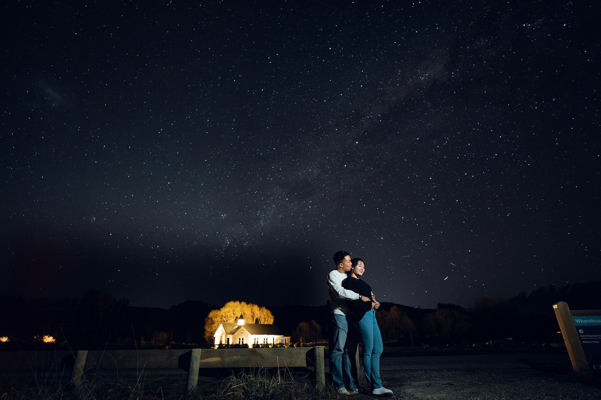 New Zealand Pre-Wedding Photoshoot | Lake Tekapo, Mount Cook, Tasman Glacier & Lake Wakatipu at Starry Skies pre-wedding photo
