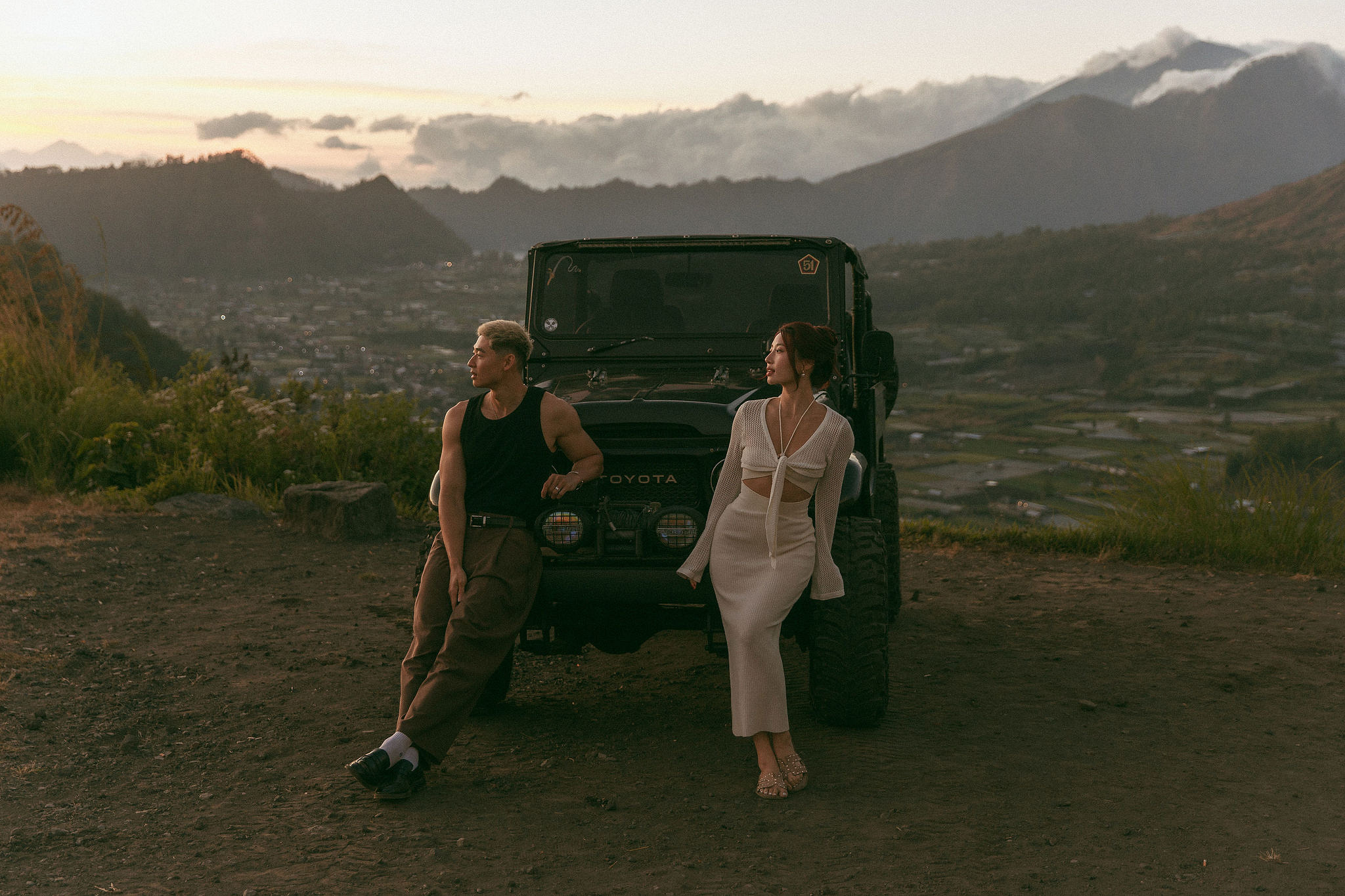 Bali Pre-Wedding Photoshoot | Mt. Batur Pinggan Village, Gelato Diner & Black Sand Beach at Mt. Batur - Pinggan Village   pre-wedding photo