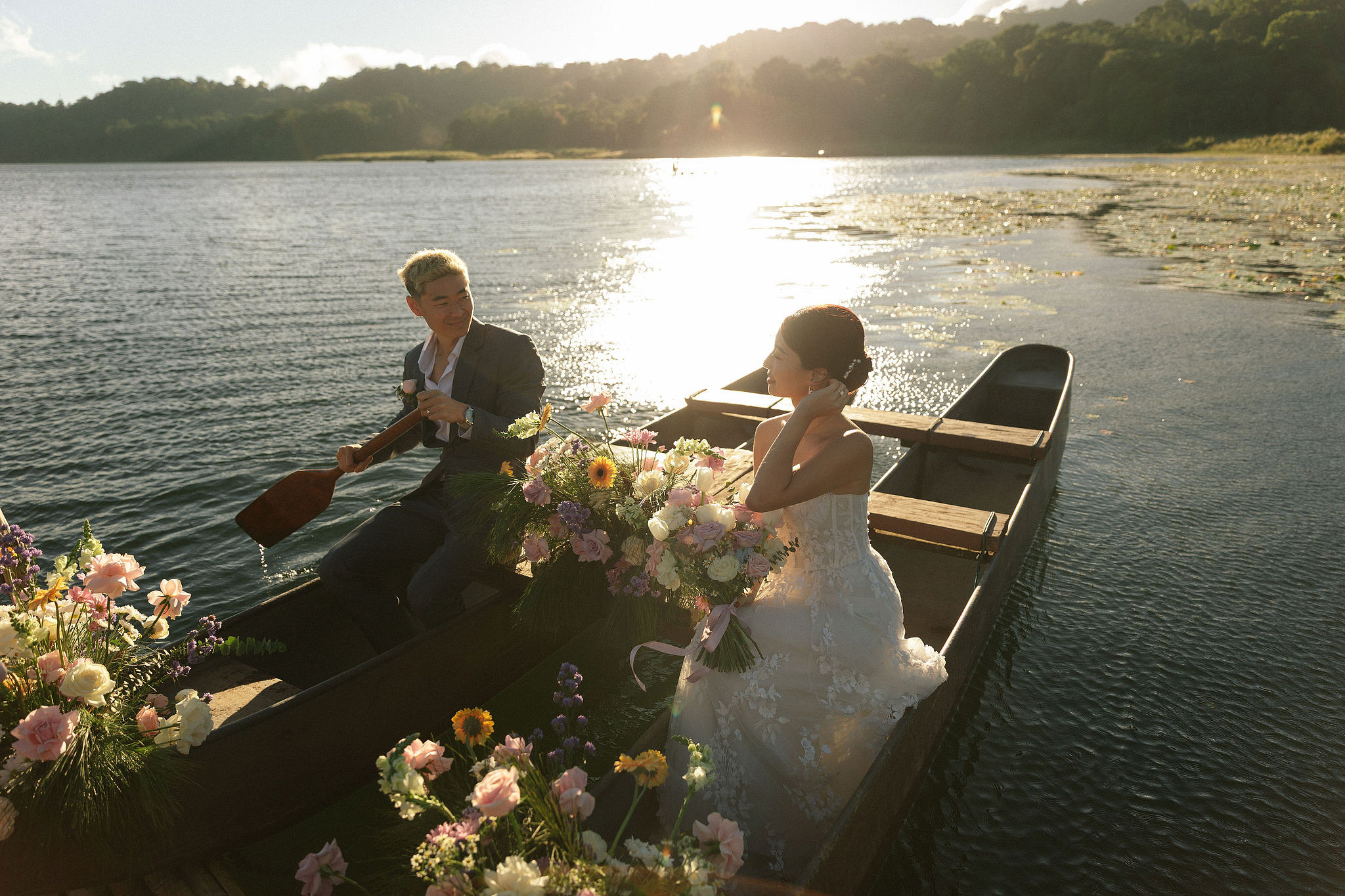 Bali Pre-Wedding Photoshoot | Lake Tamblingan, Kebun Raya Botanic Gardens & Blangsinga Waterfall at Lake Tamblingan pre-wedding photo