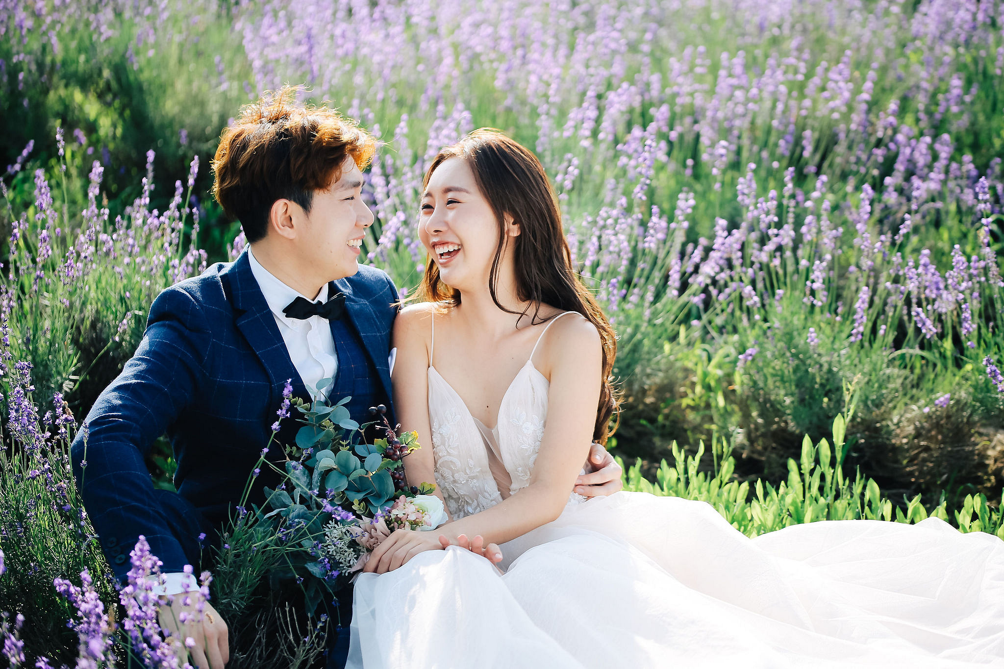 Photographer In Hokkaido: Pre-Wedding Photoshoot At Blue Pond And Saika No Sato Flower Farm at Blue Pond & Lavender Park pre-wedding photo