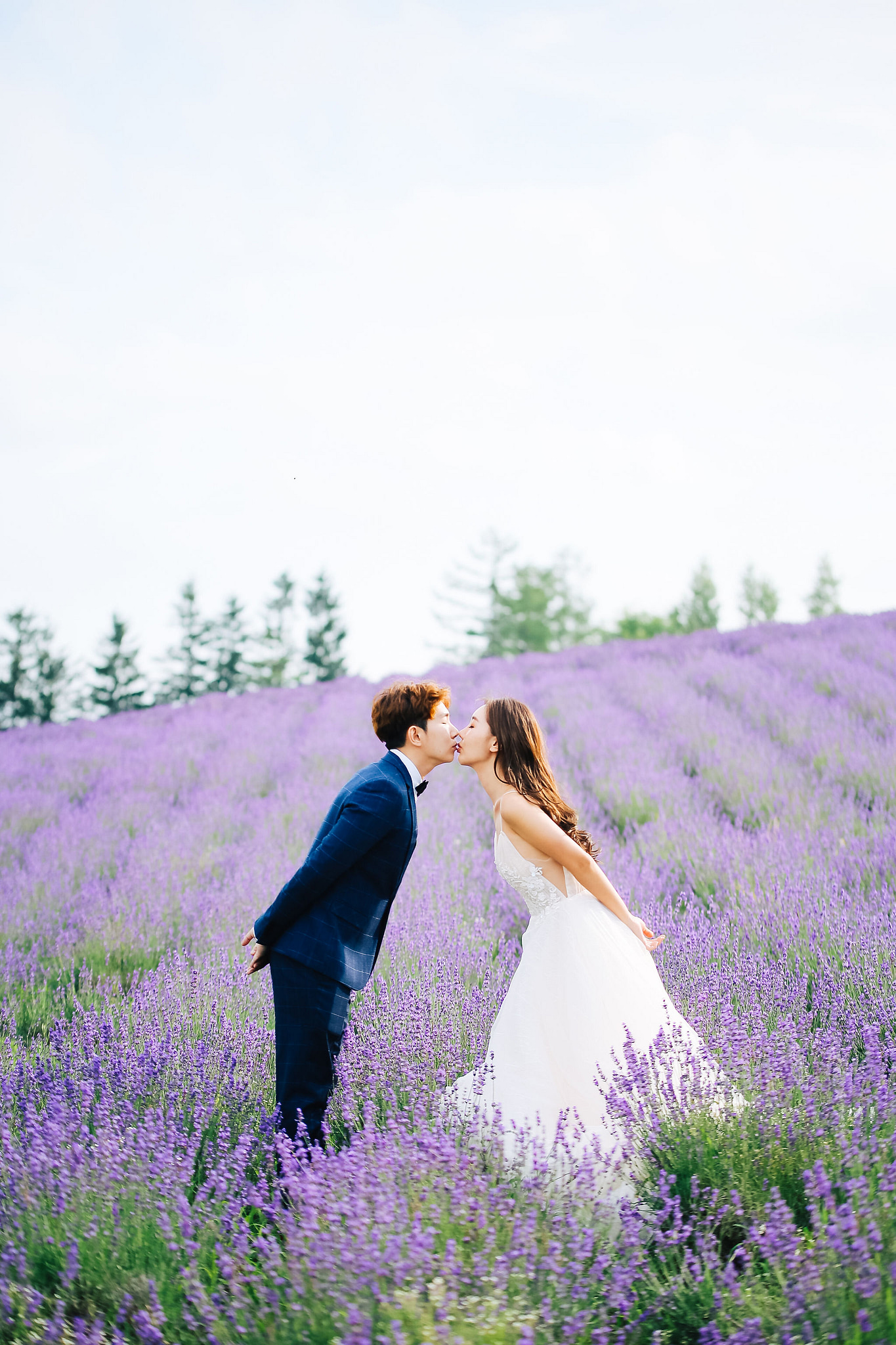 Photographer In Hokkaido: Pre-Wedding Photoshoot At Blue Pond And Saika No Sato Flower Farm at Blue Pond & Lavender Park pre-wedding photo