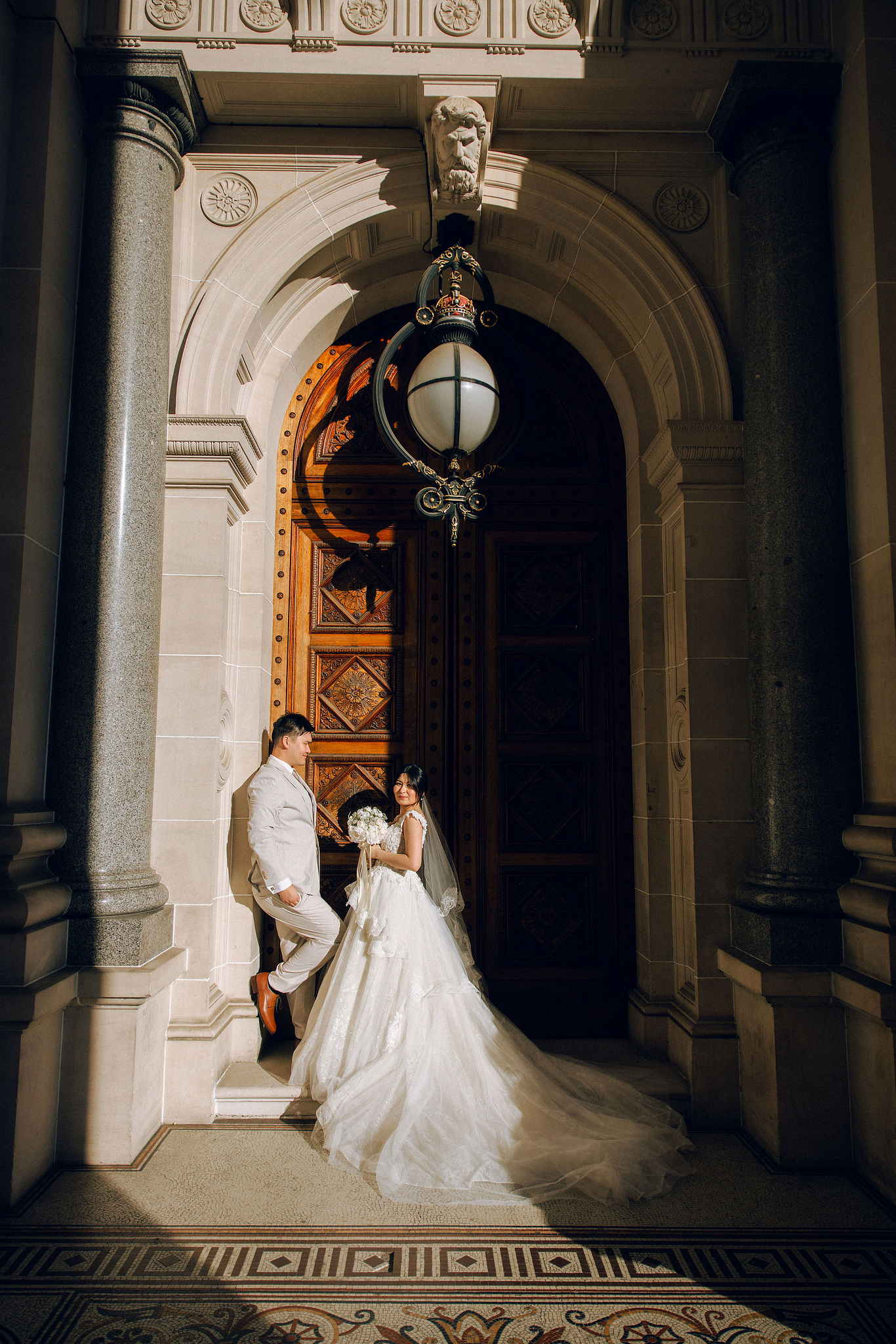 Melbourne Pre-Wedding Photoshoot | Mont Du Soleil, St Patrick Cathedral, The Parliament House & Prince Bridge at The Parliament House pre-wedding photo