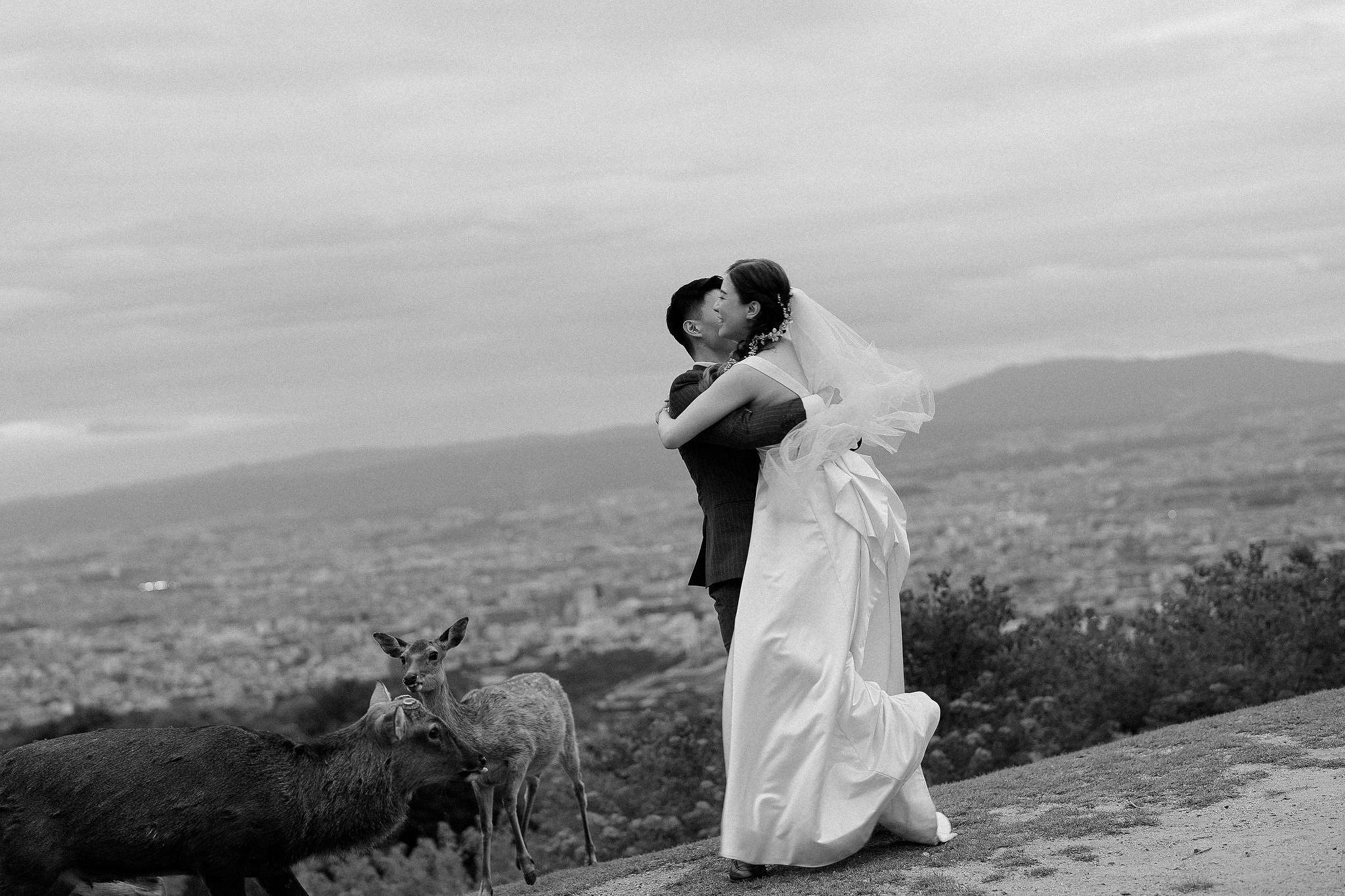 Kyoto Pre-Wedding Photoshoot | Fushimi Inari, Gion & Nara Park at Nara Park & Surrounding Hills pre-wedding photo