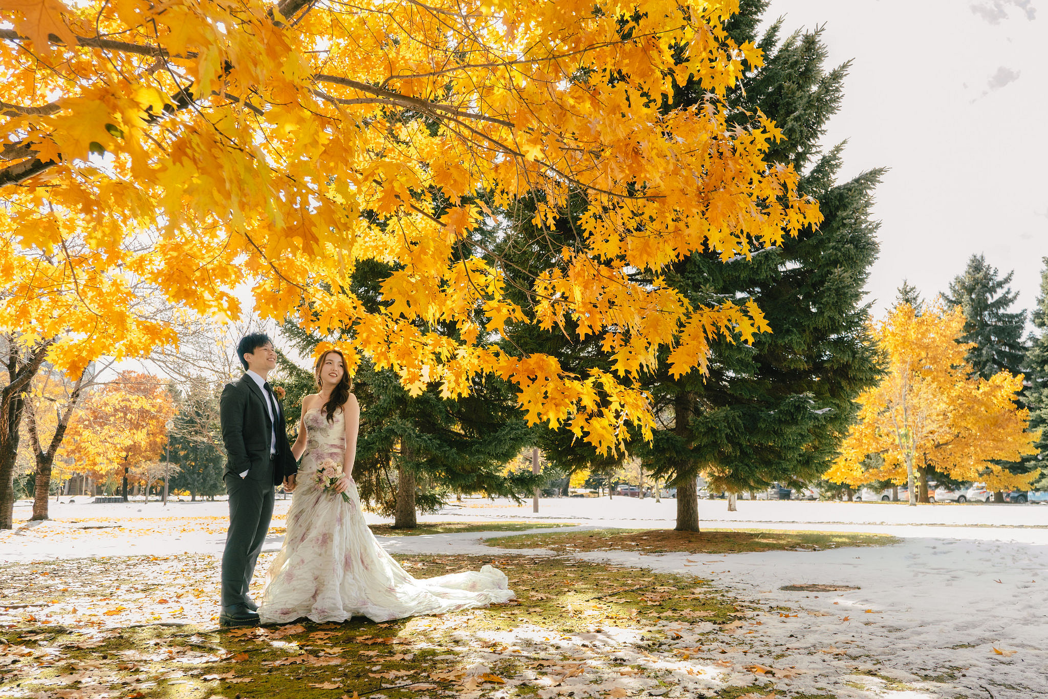 Hokkaido Pre-Wedding Photoshoot | Nakajima Park & Otaru City at Nakajima Park & Otaru City pre-wedding photo