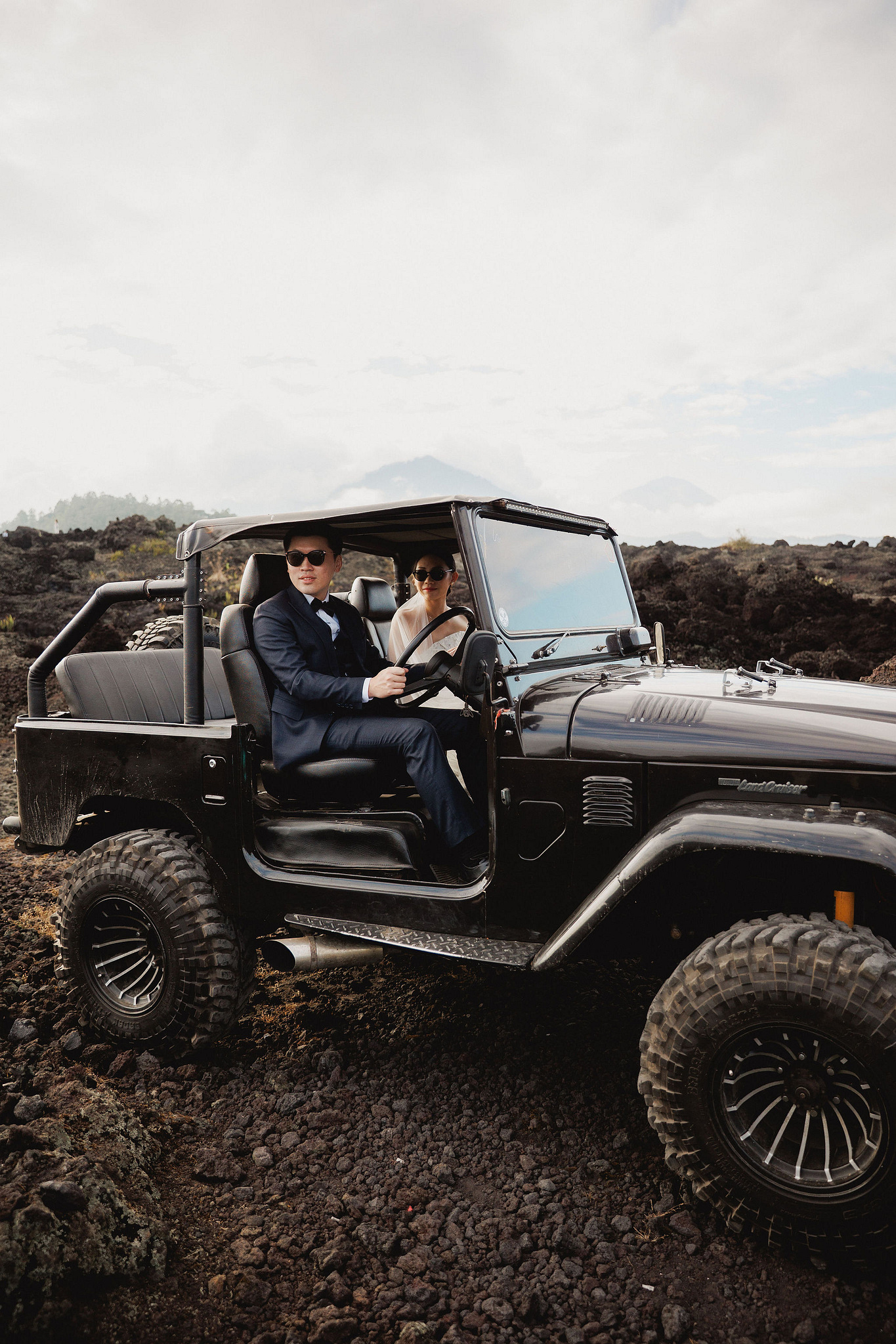 Bali Pre-Wedding Photoshoot | Mt. Batur Lava Fields, Blangsinga Waterfall & Balangan Beach at Mt. Batur Lava Fields pre-wedding photo