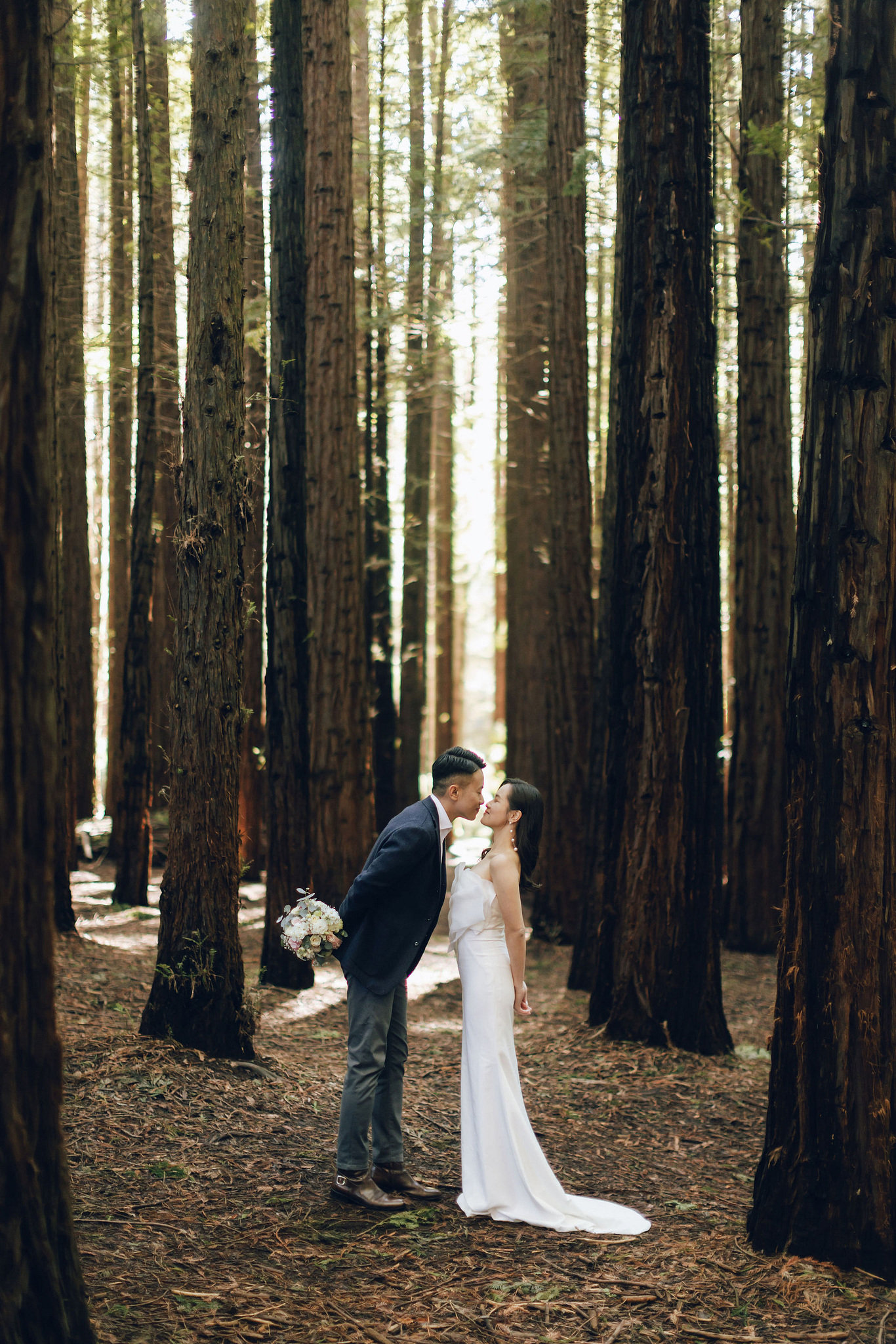 Melbourne Pre-Wedding Photoshoot | Cafe, Redwood Forest, City Streets & Carlton Gardens at Redwood Forest pre-wedding photo