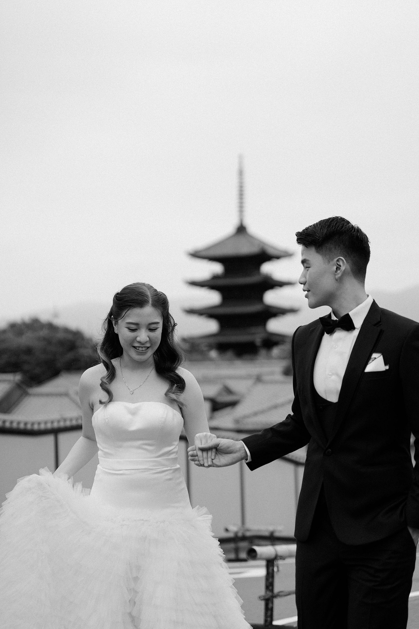 Kyoto Pre-Wedding Photoshoot | Fushimi Inari, Gion & Nara Park at Gion District & Historic Streets pre-wedding photo