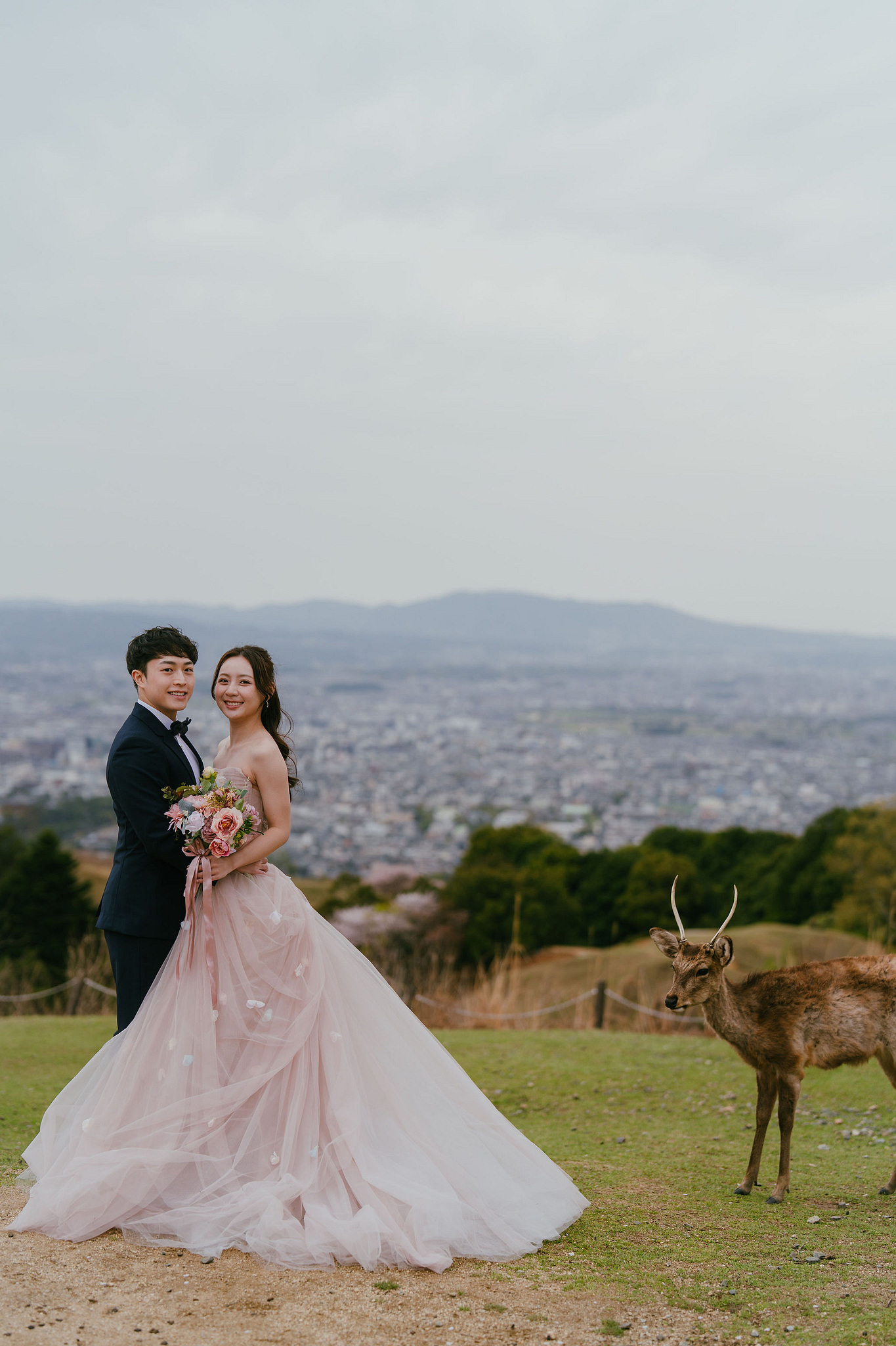 Kyoto Pre-Wedding Photoshoot | Fushimi Inari, Nara Deer Park & Mt. Wakakusa at Mt. Wakakusa pre-wedding photo