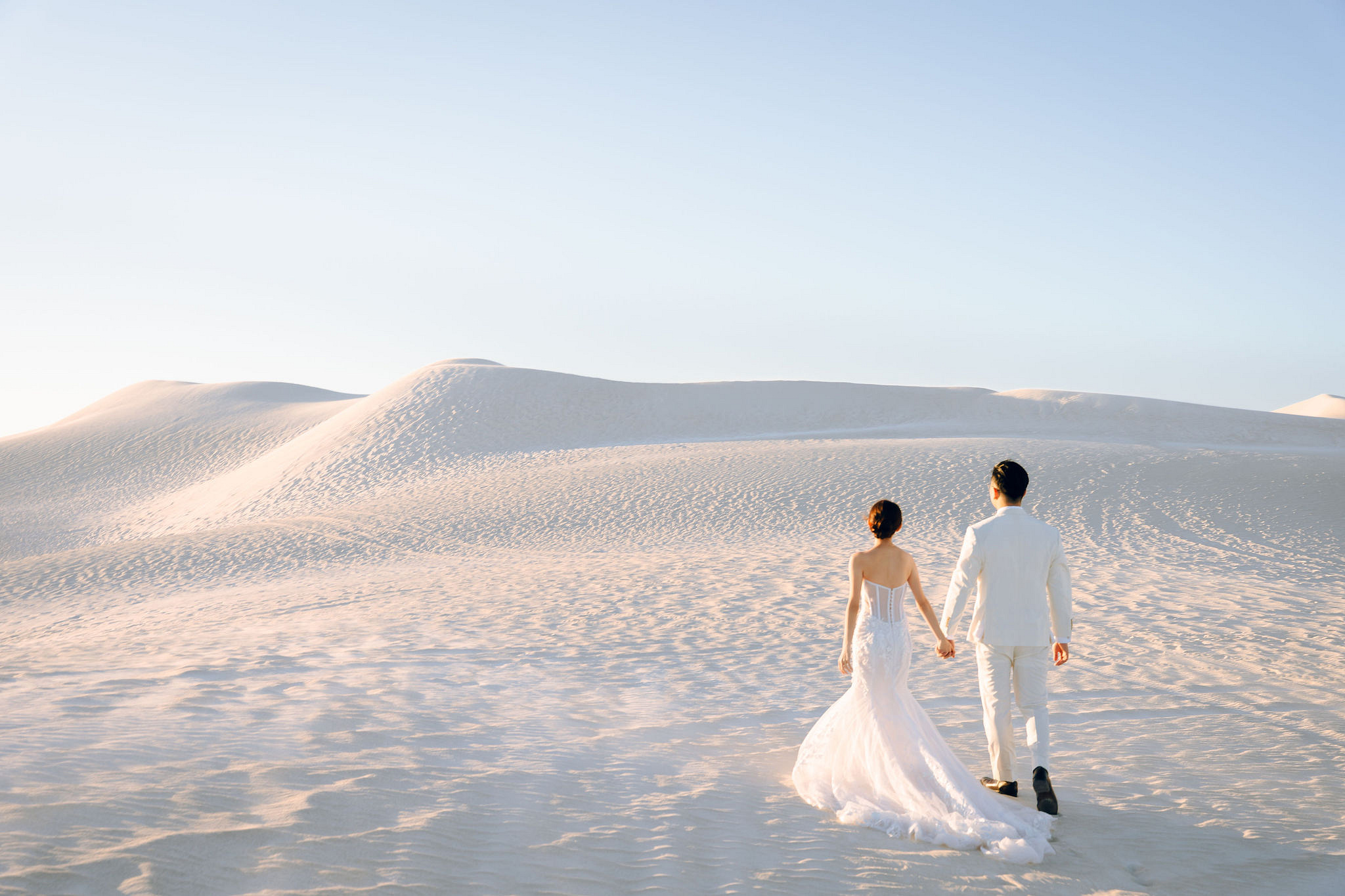 Perth Pre-Wedding Photoshoot | Lancelin, State Buildings & UWA at Lancelin Sand Dunes pre-wedding photo
