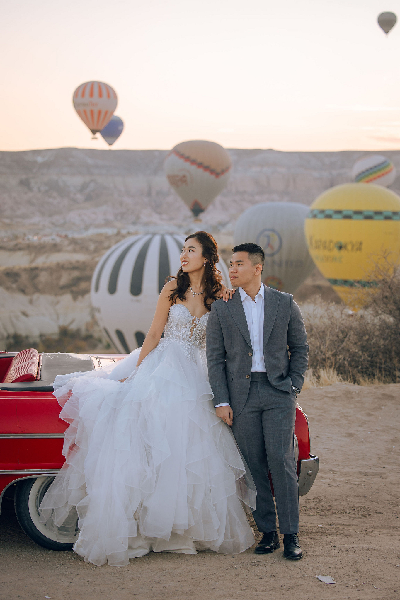 Cappadocia Pre-Wedding Photoshoot | Love Valley, Canyon, Lunar Cappadocian Hotel & Lake Tuz at Valley pre-wedding photo