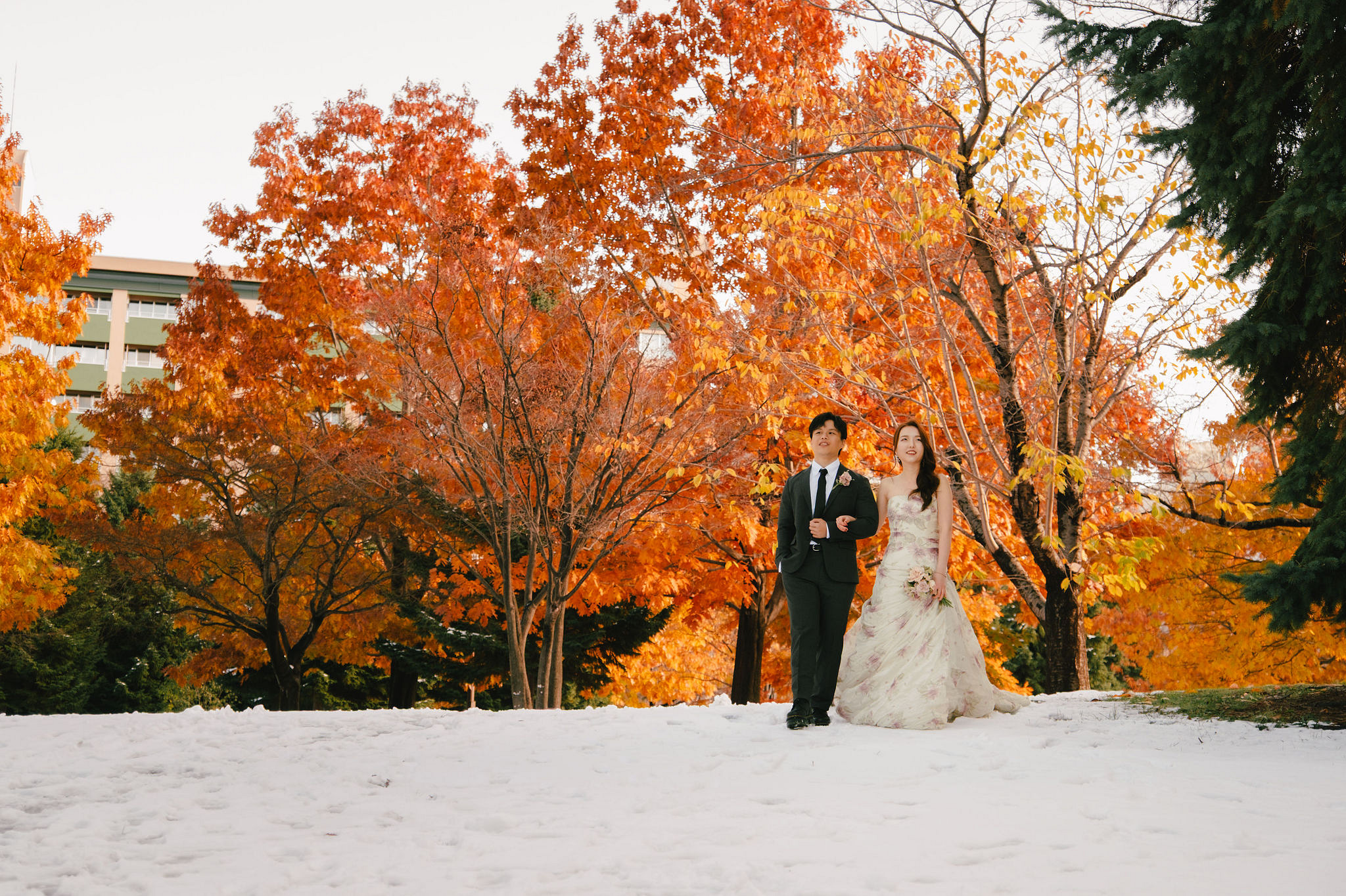 Hokkaido Pre-Wedding Photoshoot | Nakajima Park & Otaru City at Nakajima Park & Otaru City pre-wedding photo