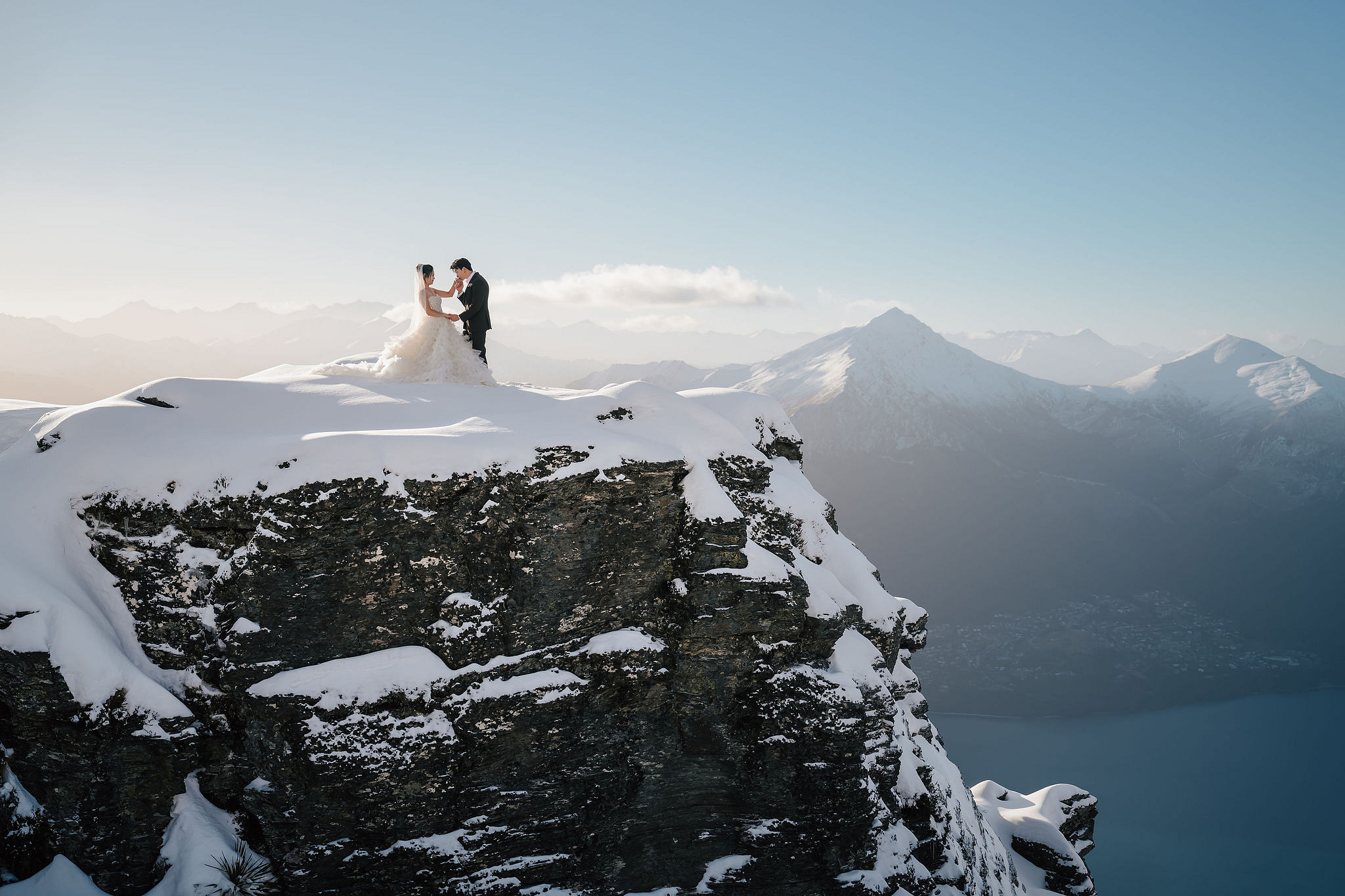 New Zealand Pre-Wedding Photoshoot | Lake Wakatipu & Cecil Peak, Glacier & Mount Cook National Park at Lake Wakatipu & Cecil Peak pre-wedding photo