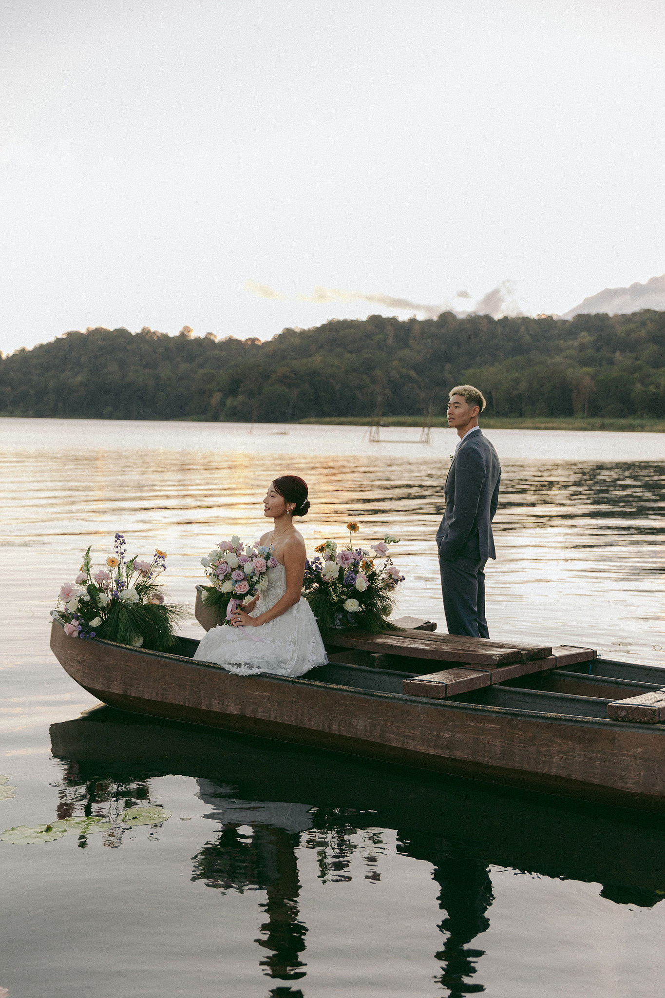 Bali Pre-Wedding Photoshoot | Lake Tamblingan, Kebun Raya Botanic Gardens & Blangsinga Waterfall at Lake Tamblingan pre-wedding photo
