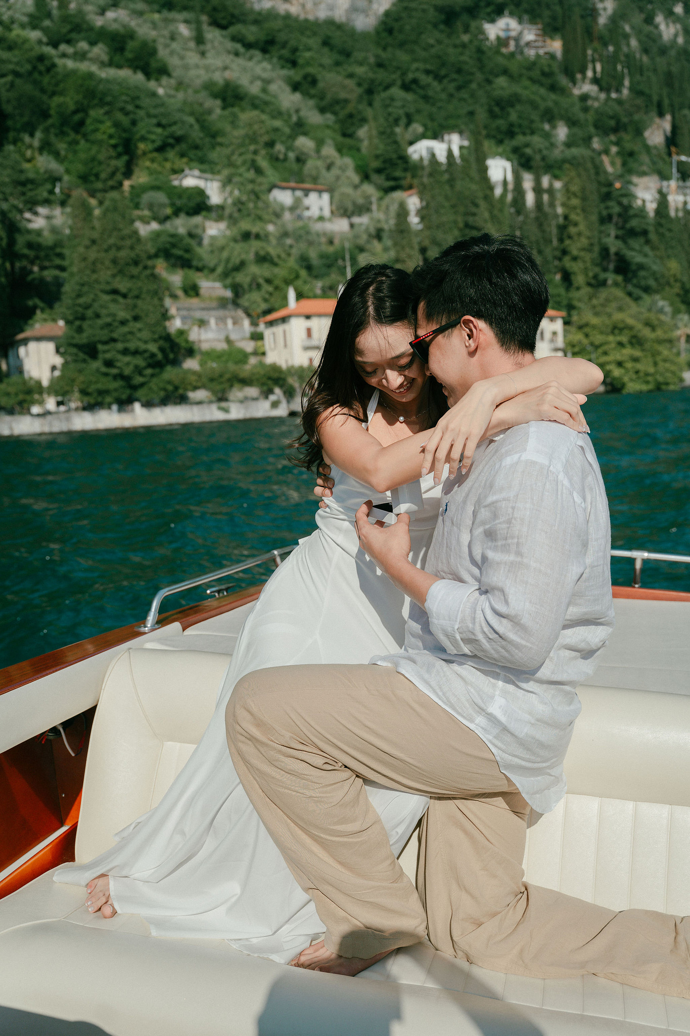 Lake Como Proposal Photoshoot | Lake Como & Varenna at Lake Como pre-wedding photo