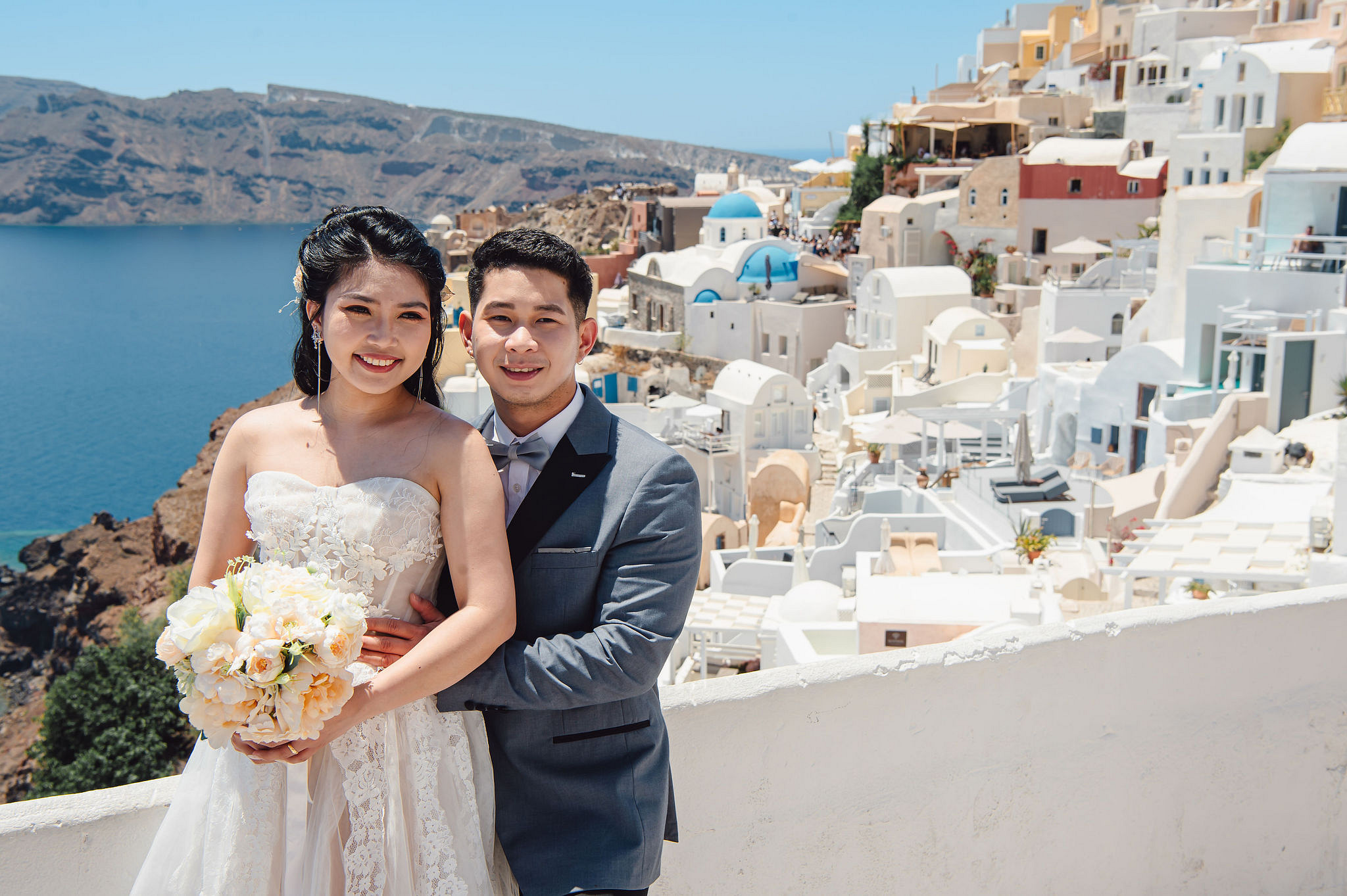 Santorini Pre-Wedding Photoshoot | Imerovigli, Firostefani & Finikia at Firostefani pre-wedding photo