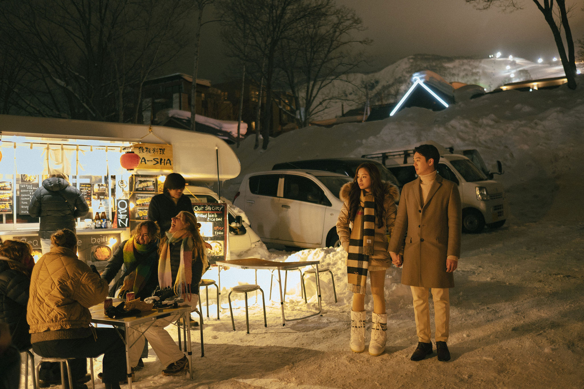 Hokkaido Pre-Wedding Photoshoot | Birch Forest, Rusutsu Resort & Hirafu Village at Hirafu Village pre-wedding photo