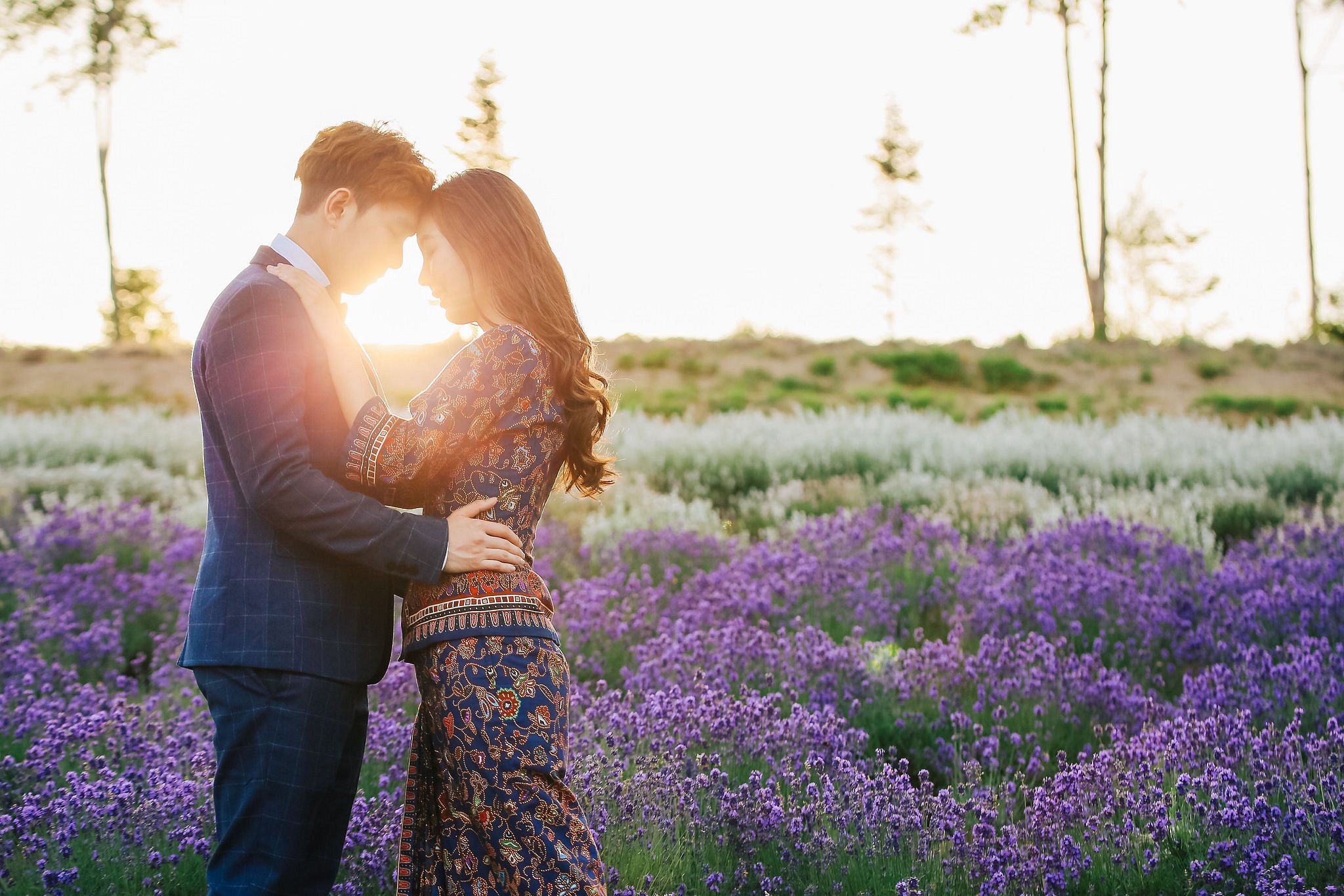 Photographer In Hokkaido: Pre-Wedding Photoshoot At Blue Pond And Saika No Sato Flower Farm at Blue Pond & Lavender Park pre-wedding photo