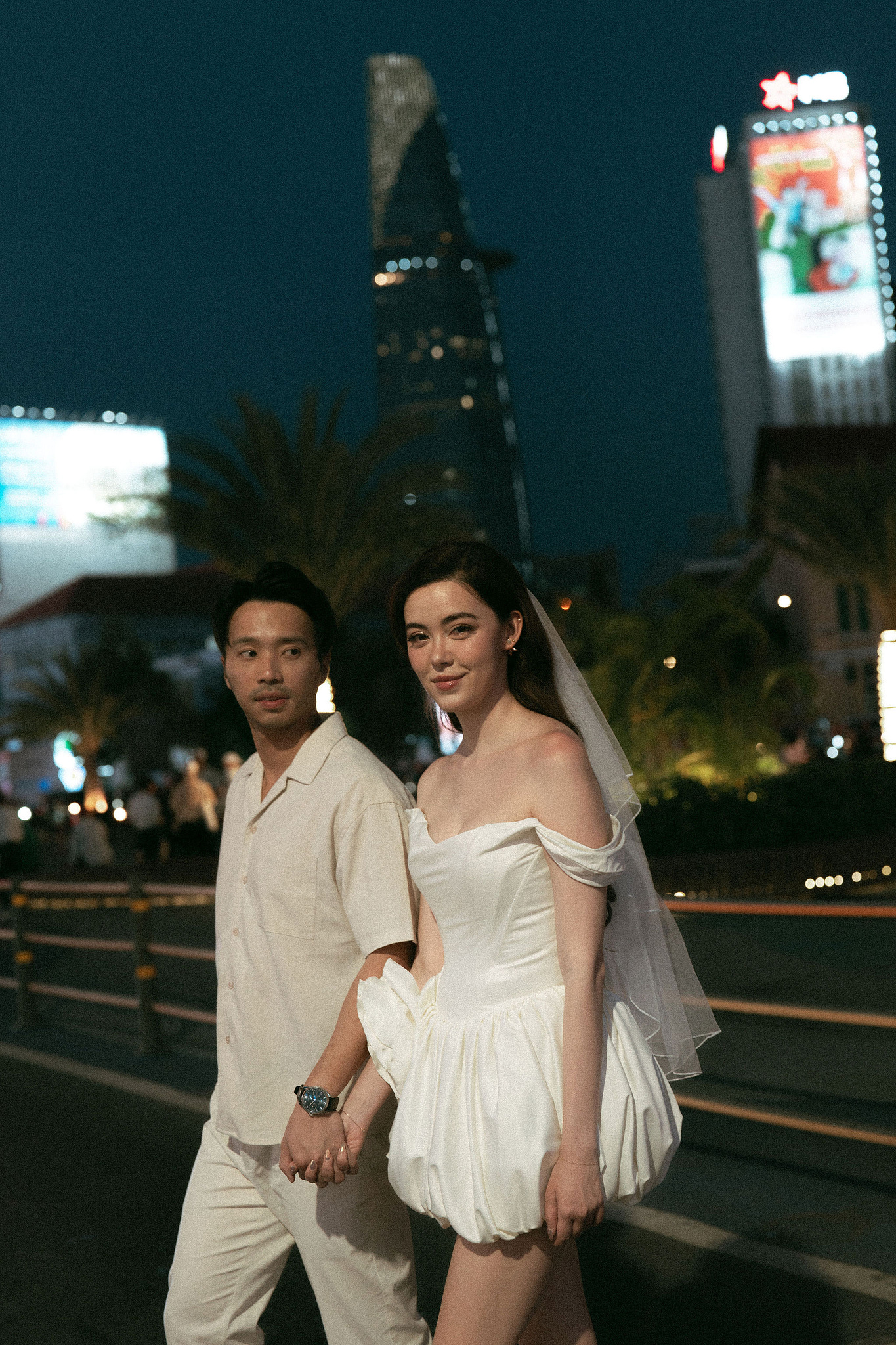 Ho Chi Minh Vietnam Pre-Wedding Photoshoot | European Film Studio, Market Streets & Saigon Bridge at Local Market pre-wedding photo