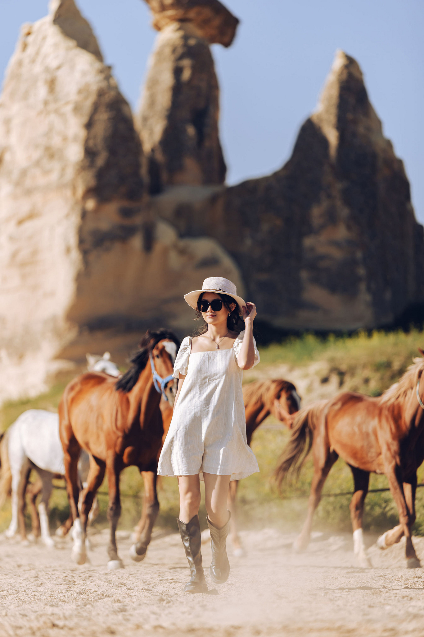 Cappadocia Pre-Wedding Photoshoot | Love Valley, Rooftop Terrace, Horse Ranch & Canyon at Horse Ranch pre-wedding photo