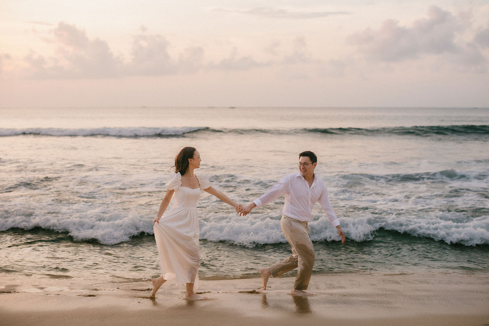 Bali Pre-Wedding Photoshoot | Pinggan Village, Lava Fields, Twin Cliff Valley & Beach at Beach pre-wedding photo