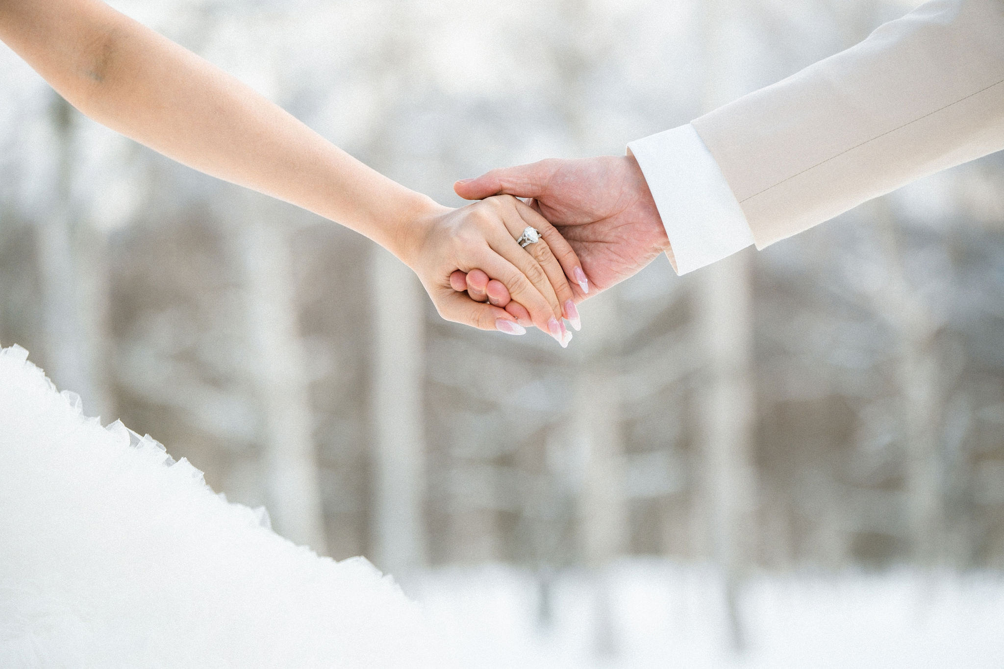 Hokkaido Pre-Wedding Photoshoot | Birch Forest, Rusutsu Resort & Hirafu Village at Birch Forest pre-wedding photo