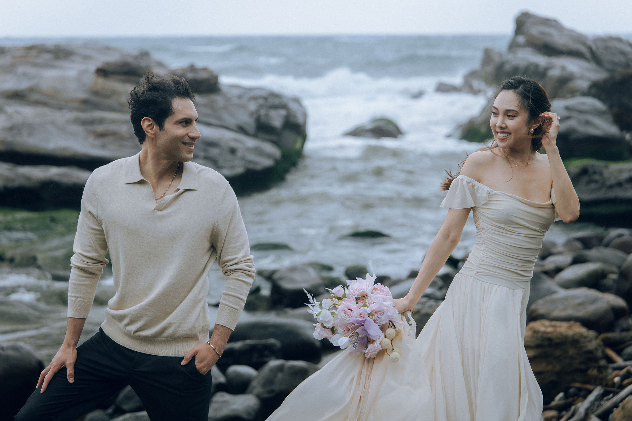 Taiwan Pre-Wedding Photoshoot | Bopiliao Historical Block, Nanya Rocks, Jinguashi & Jiufen at Nanya Rocks & Jinguashi pre-wedding photo