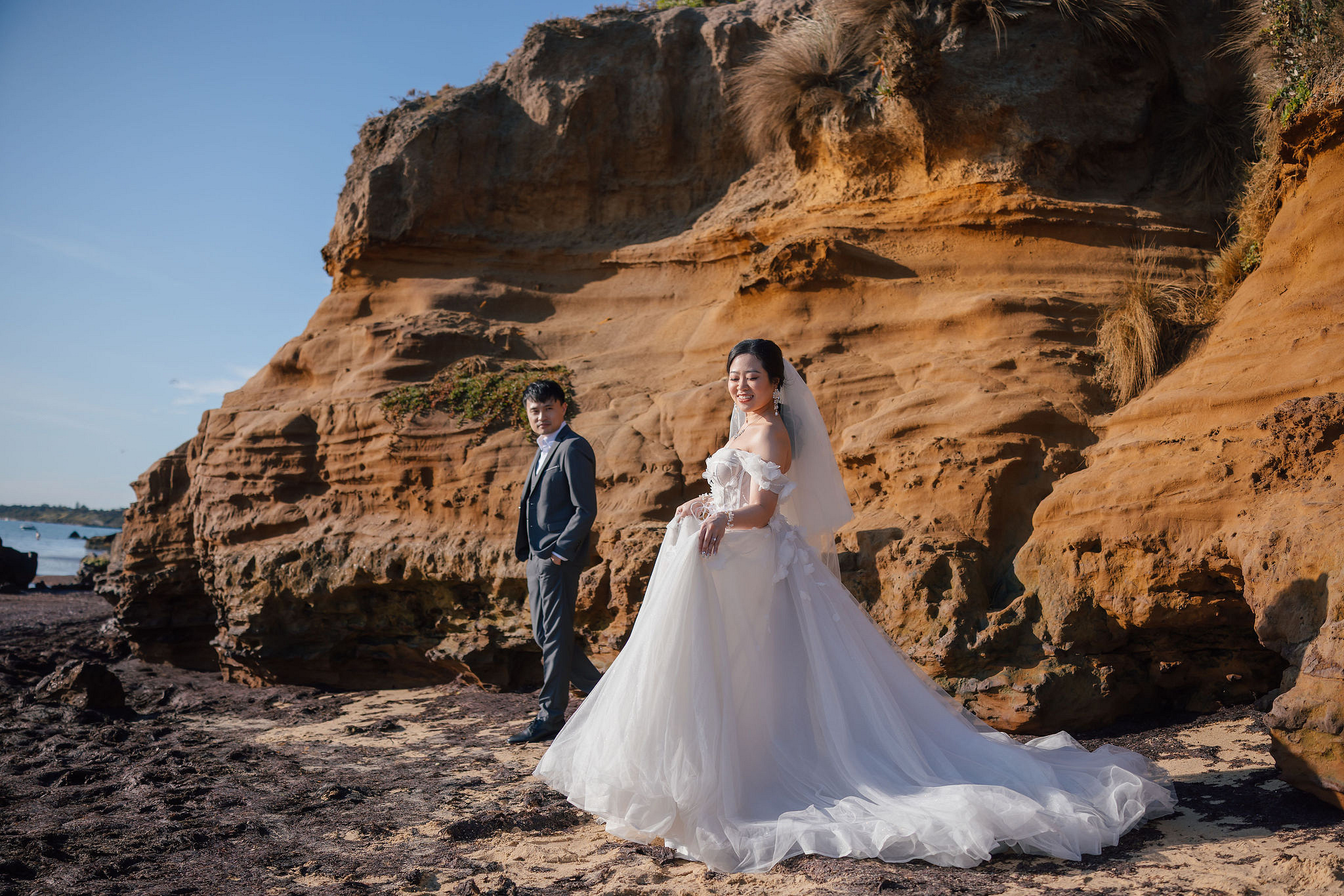 Melbourne Pre-Wedding Photoshoot | Redwood Forest, The Farm & Half Moon Bay at Half Moon Bay pre-wedding photo