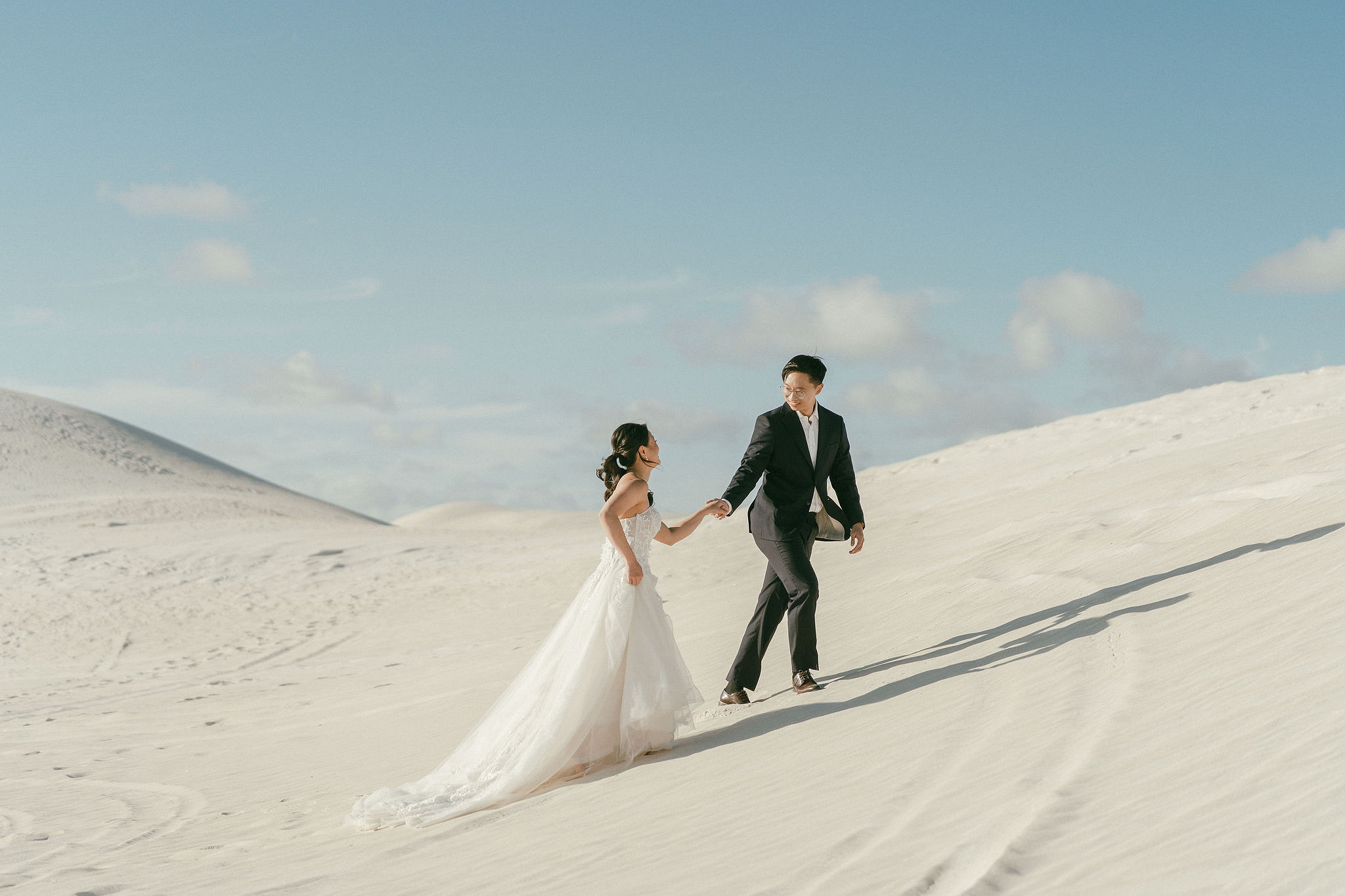 Perth Pre-Wedding Photoshoot | Wanneroo Pines, Yanchep National Park, Lancelin & Lancelin Beach at Lancelin Sand Dunes pre-wedding photo
