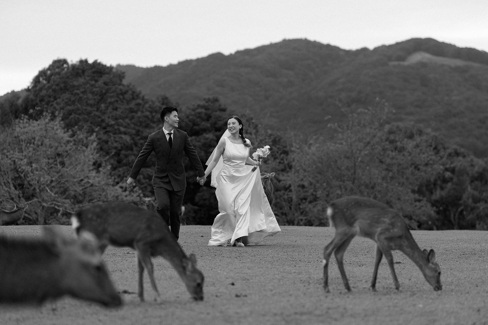 Kyoto Pre-Wedding Photoshoot | Fushimi Inari, Gion & Nara Park at Nara Park & Surrounding Hills pre-wedding photo
