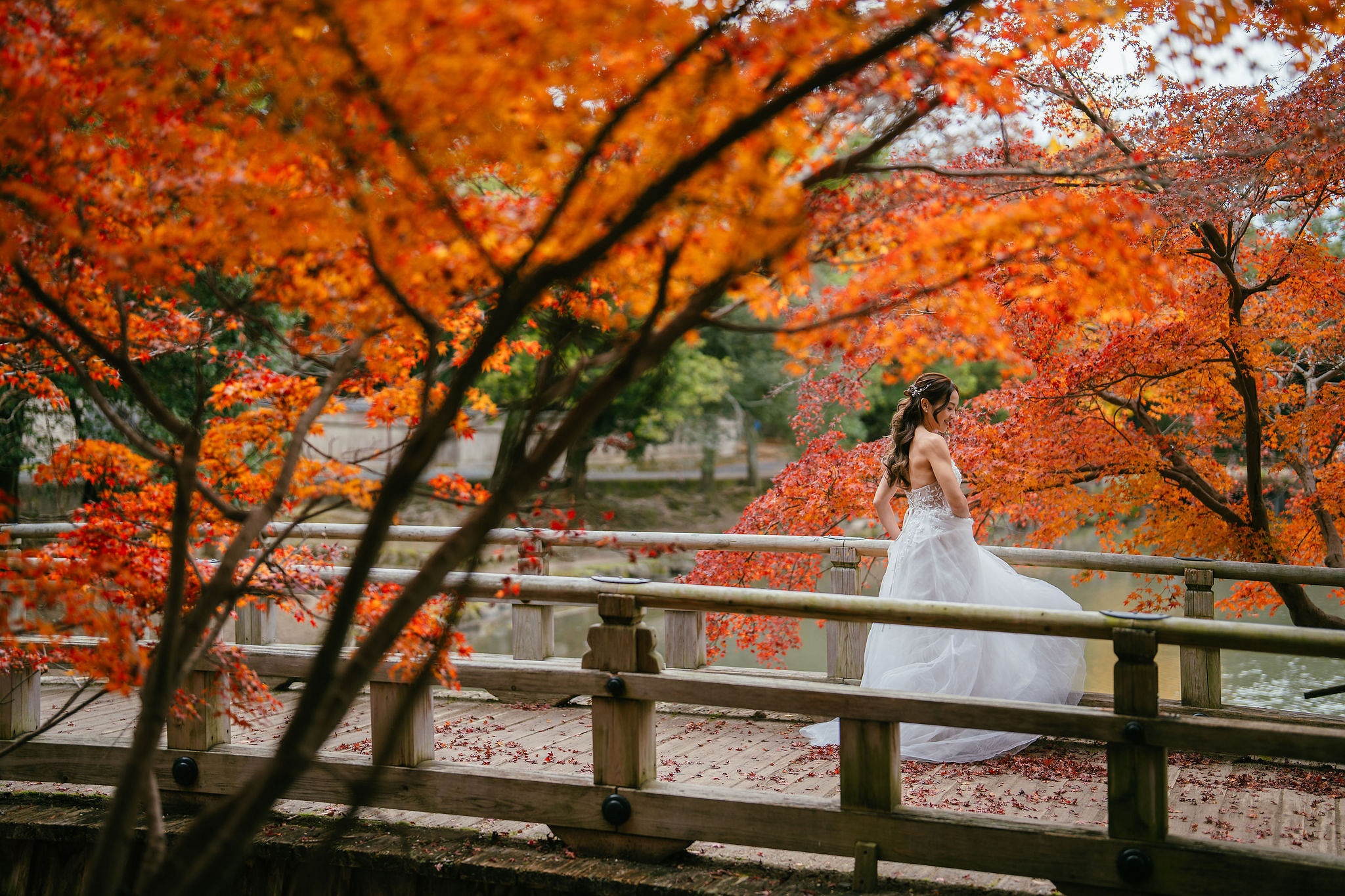 Kyoto Pre-Wedding Photoshoot | Ninenzaka, Nara Deer Park & Mt. Wakakusa at Nara Deer Park pre-wedding photo