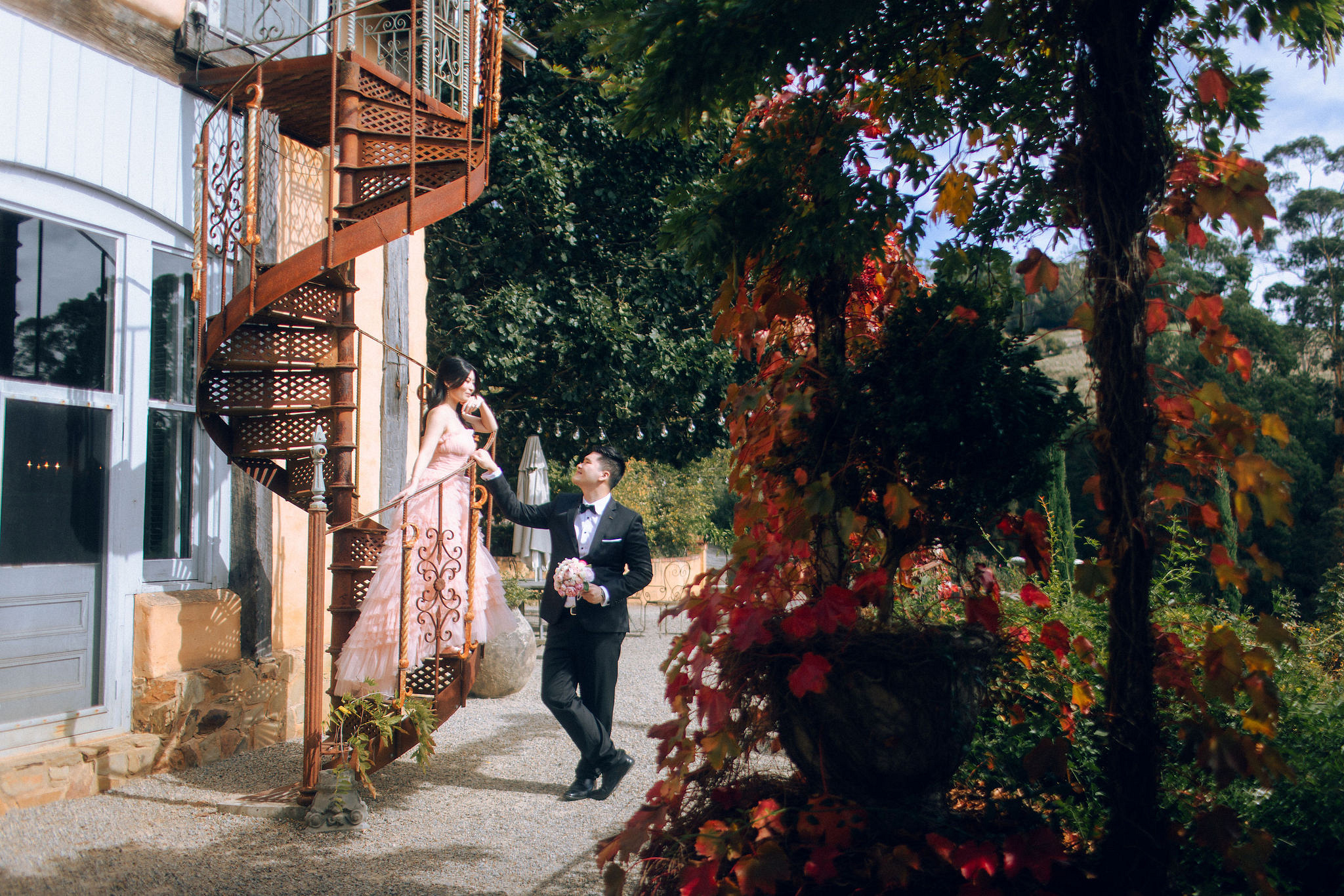 Melbourne Pre-Wedding Photoshoot | Mont Du Soleil, St Patrick Cathedral, The Parliament House & Prince Bridge at Mont Du Soleil pre-wedding photo