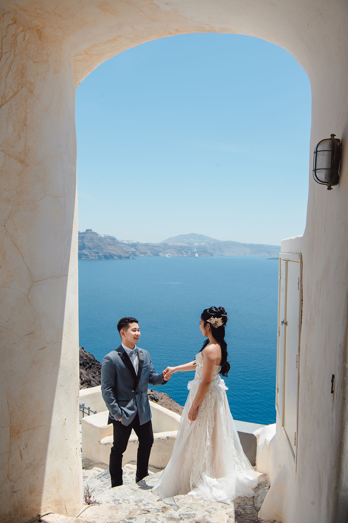 Santorini Pre-Wedding Photoshoot | Imerovigli, Firostefani & Finikia at Firostefani pre-wedding photo