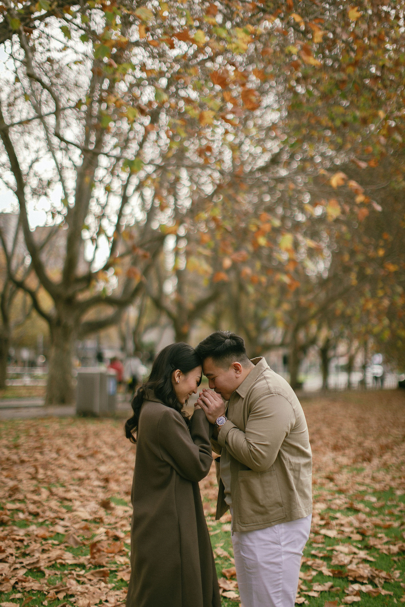 Melbourne Pre-Wedding Photoshoot | Parliament House, Fitzroy Gardens, Melbourne Streets & Half Moon Bay at Melbourne Streets pre-wedding photo
