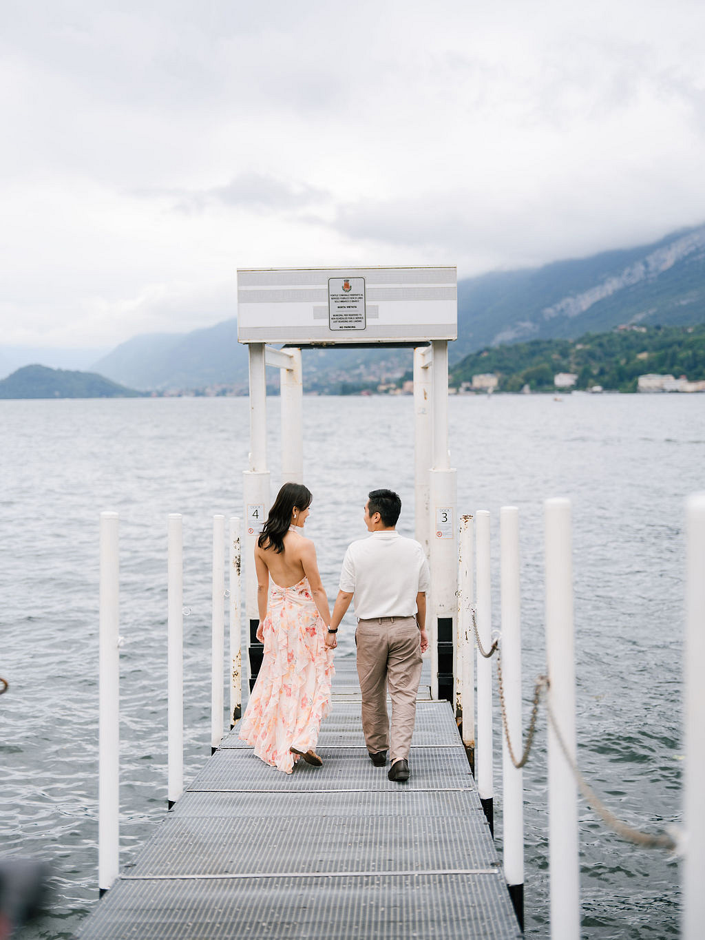 Lake Como Pre-Wedding Photoshoot | Bellagio, Lake Como & Villa Melzi Gardens at Bellagio Town pre-wedding photo