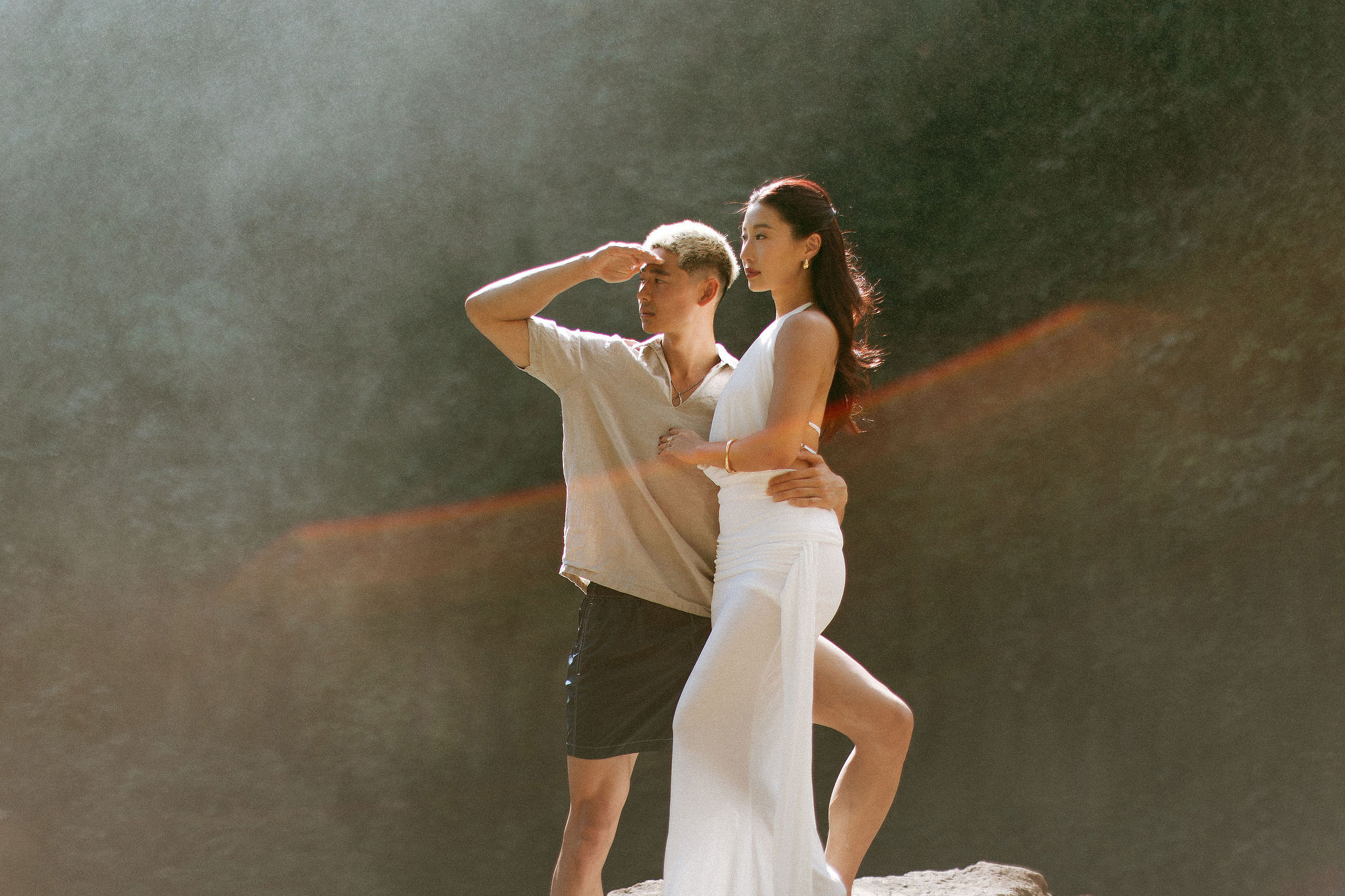 Bali Pre-Wedding Photoshoot | Lake Tamblingan, Kebun Raya Botanic Gardens & Blangsinga Waterfall at Blangsinga Waterfall pre-wedding photo