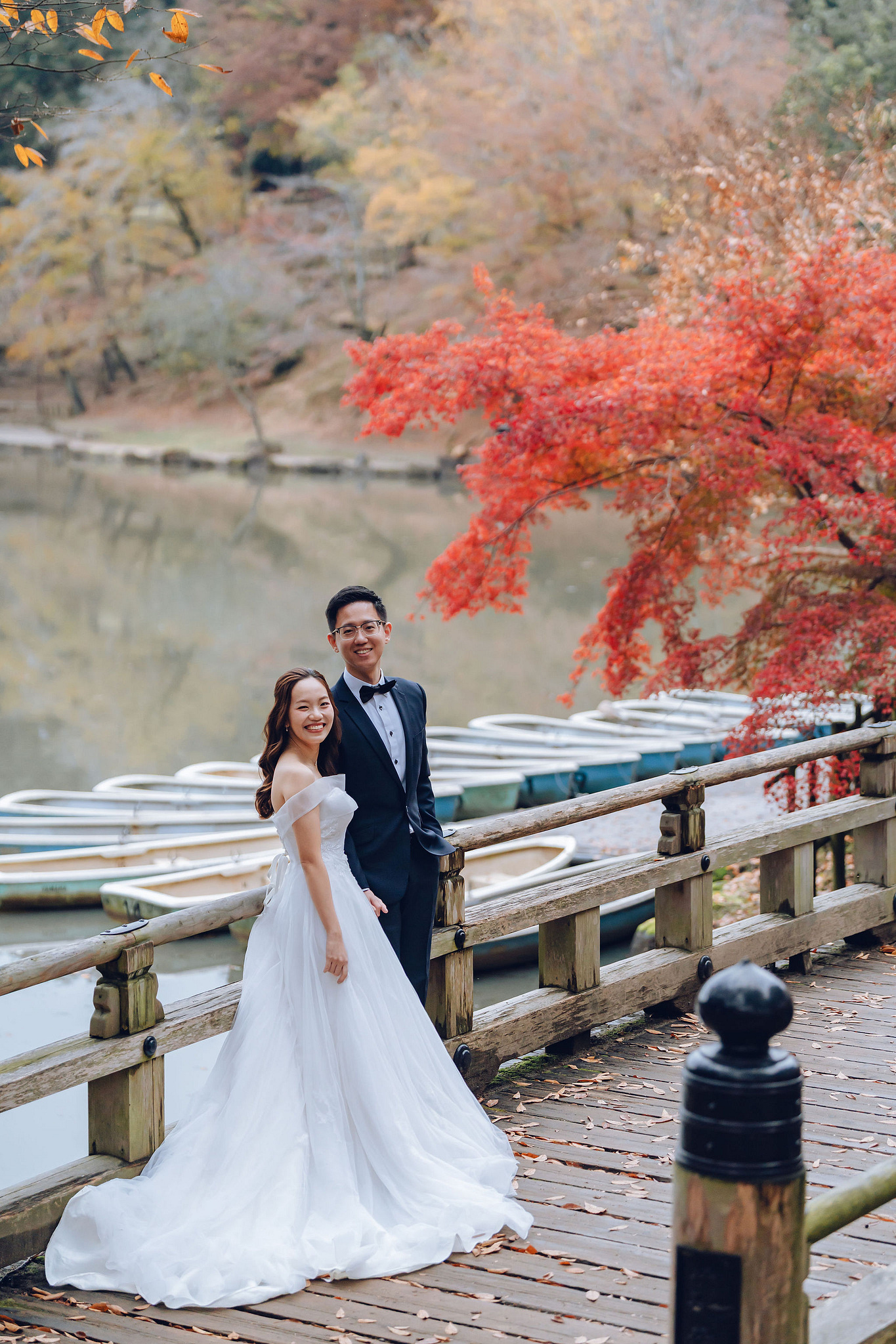 Kyoto Pre-Wedding Photoshoot | Kamo River, Nara Deer Park & Mt. Wakakusa at Nara Deer Park pre-wedding photo