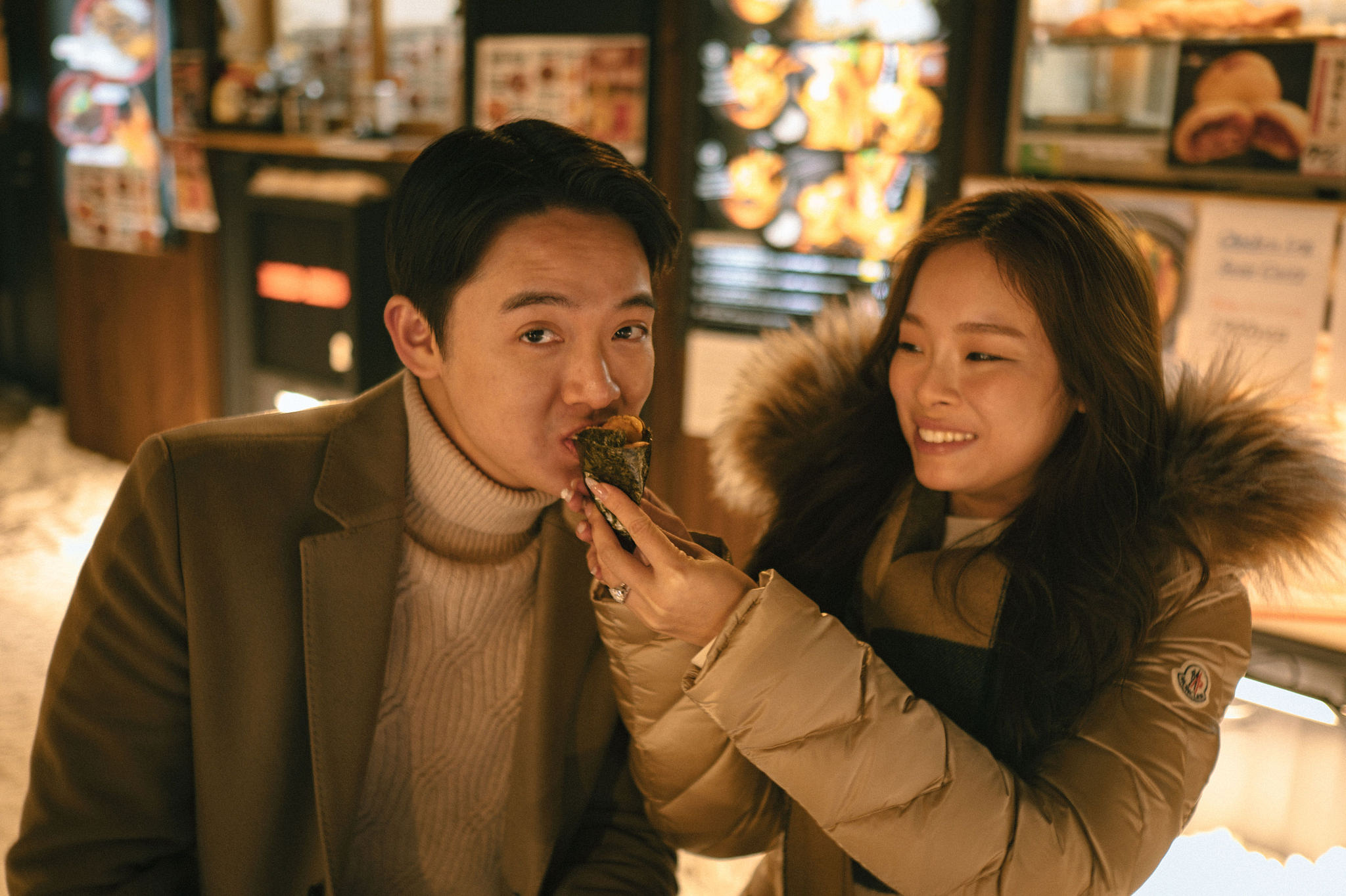 Hokkaido Pre-Wedding Photoshoot | Birch Forest, Rusutsu Resort & Hirafu Village at Hirafu Village pre-wedding photo