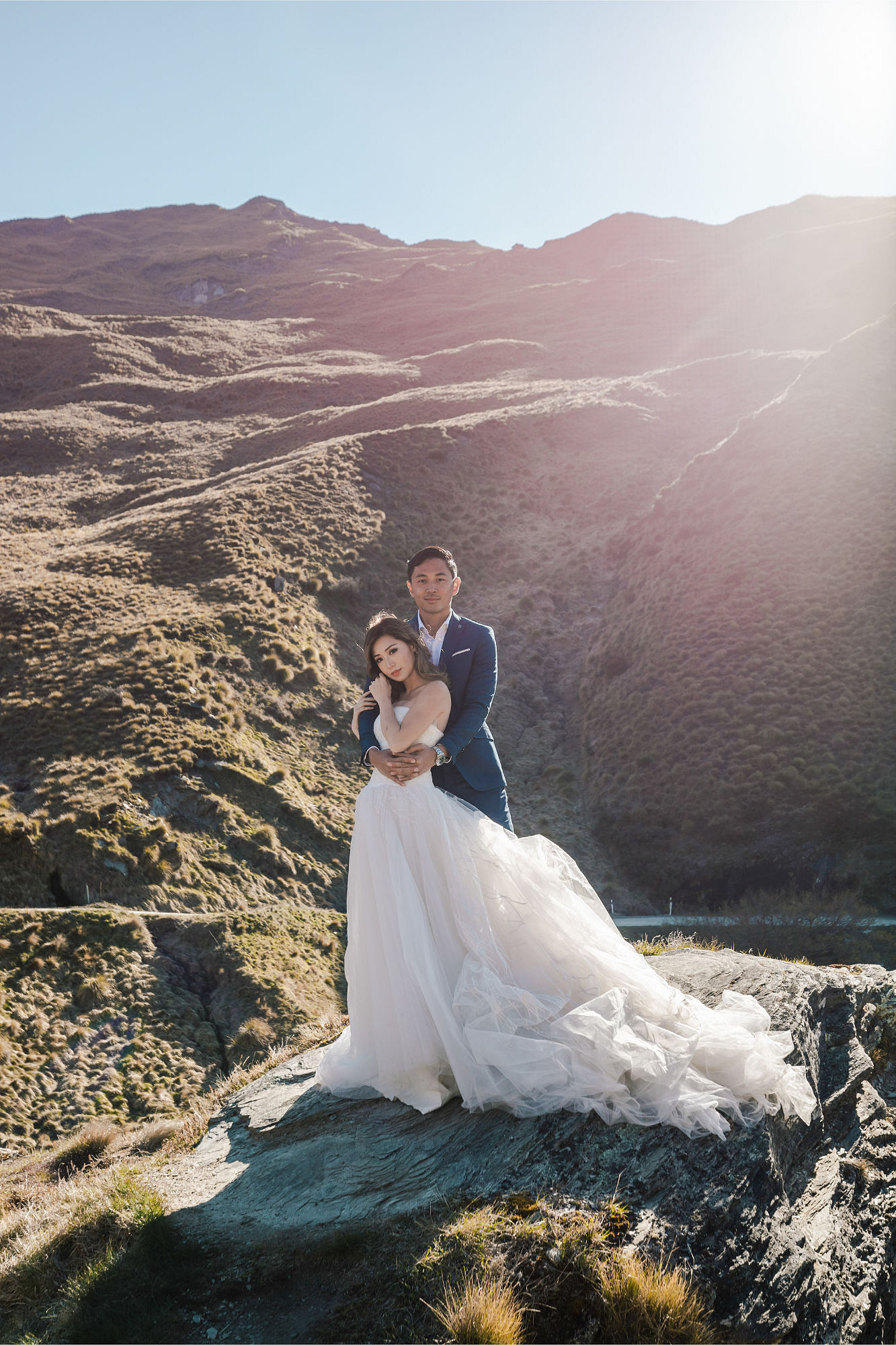 Kryz Uy And Slater Pre Wedding Photoshoot At Roy's Peak, Alpaca Farm And Arrowtown at Skippers Canyon pre-wedding photo