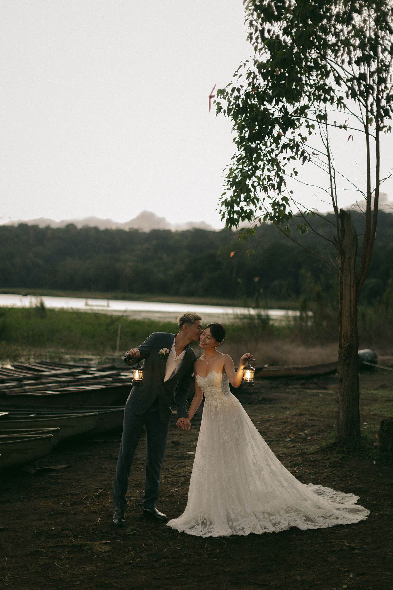 Bali Pre-Wedding Photoshoot | Lake Tamblingan, Kebun Raya Botanic Gardens & Blangsinga Waterfall at Lake Tamblingan pre-wedding photo