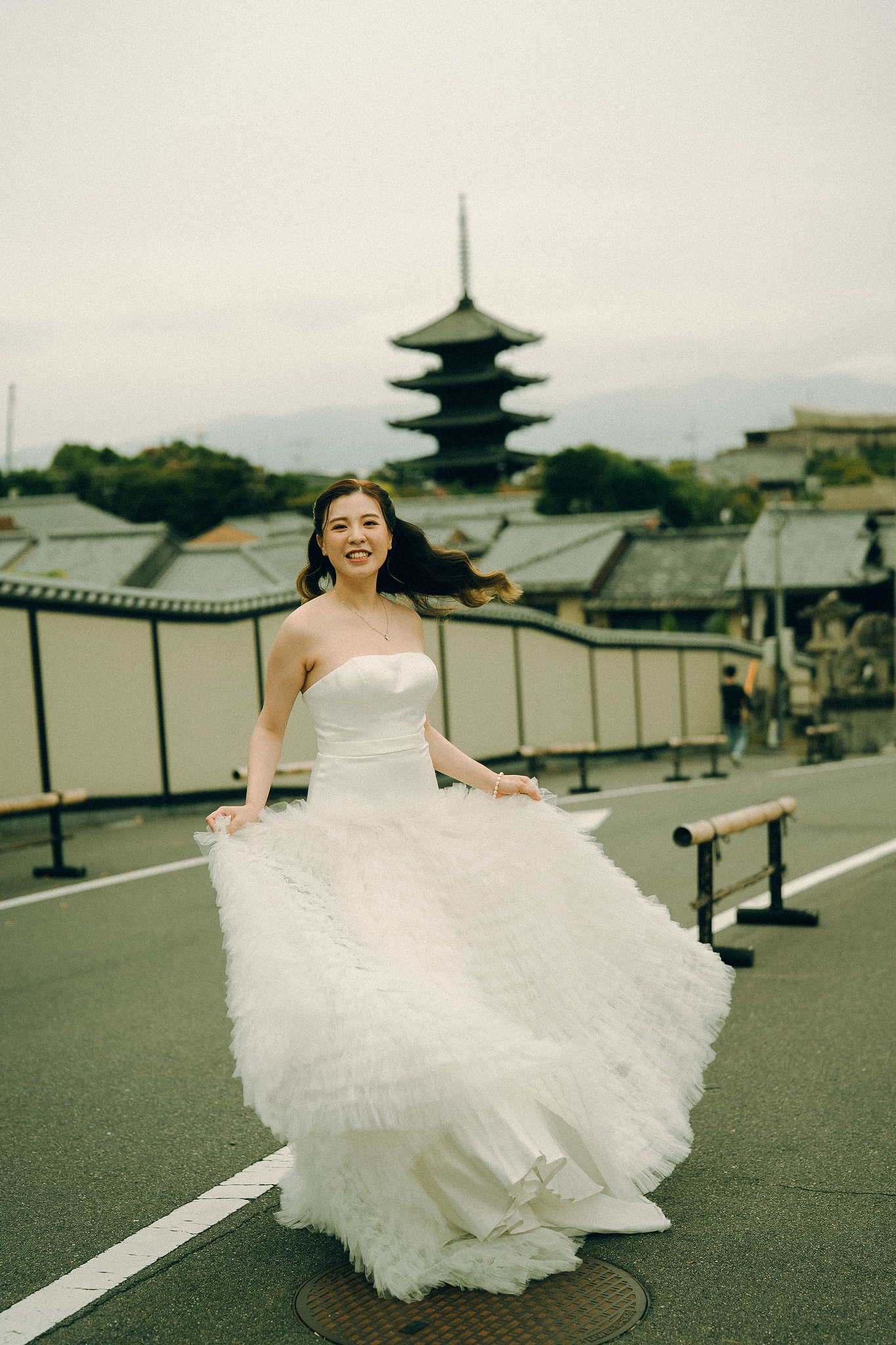 Kyoto Pre-Wedding Photoshoot | Fushimi Inari, Gion & Nara Park at Gion District & Historic Streets pre-wedding photo
